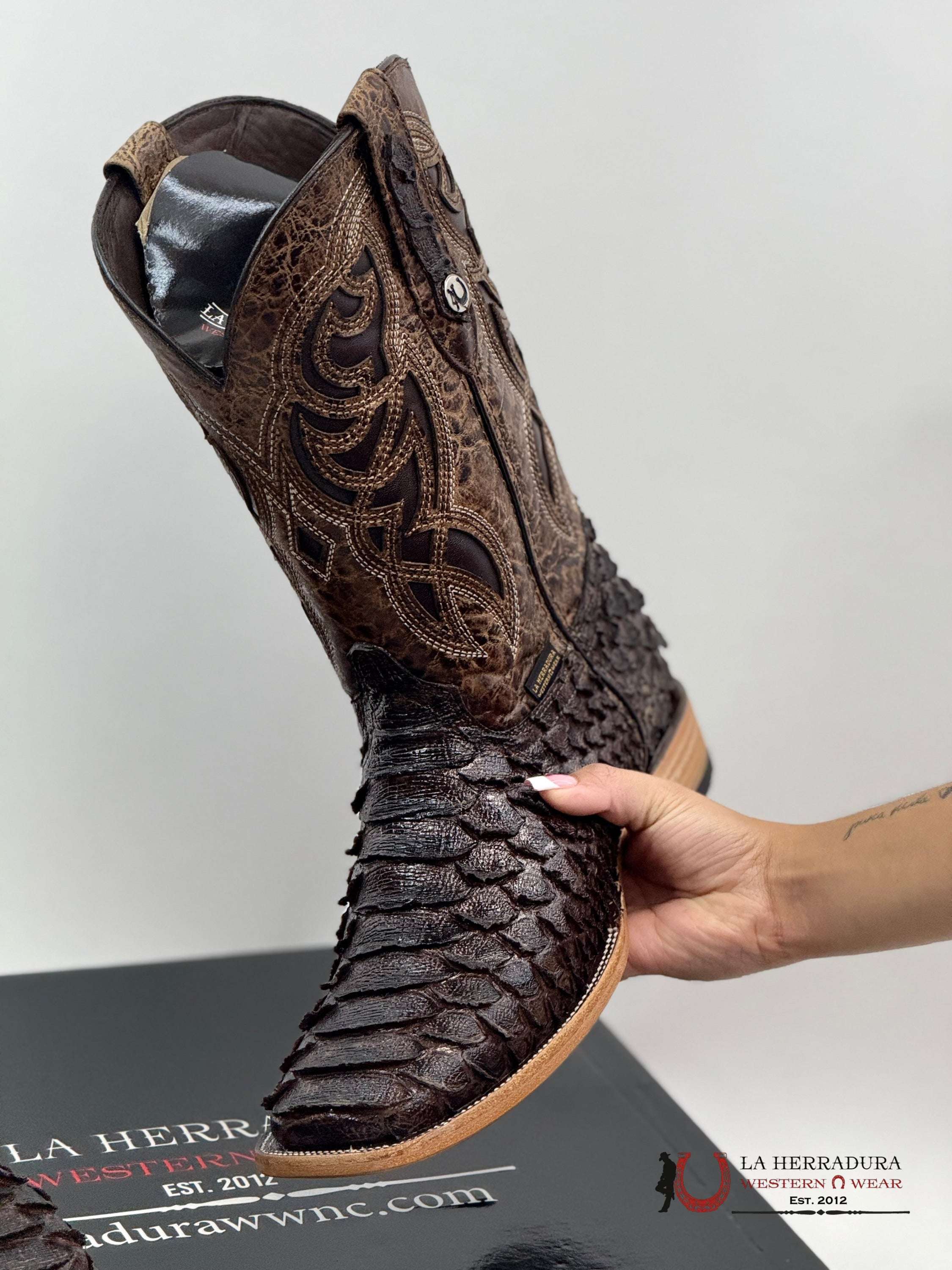 LA HERRADURA EST. PITON CLON MEGA CAFE BRILLOSO BOTAS HOMBRES