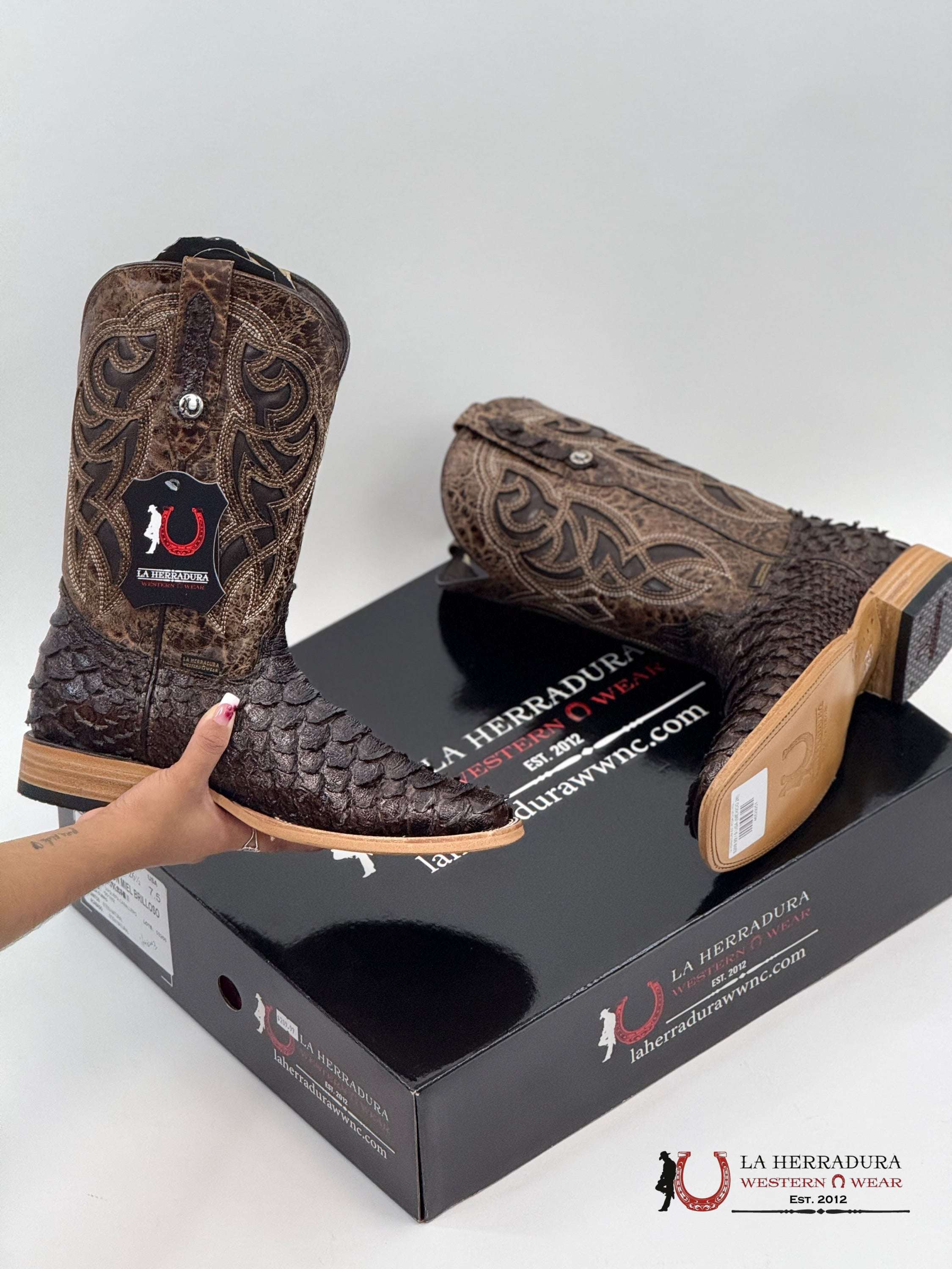 LA HERRADURA EST. PITON CLON MEGA CAFE BRILLOSO BOTAS HOMBRES
