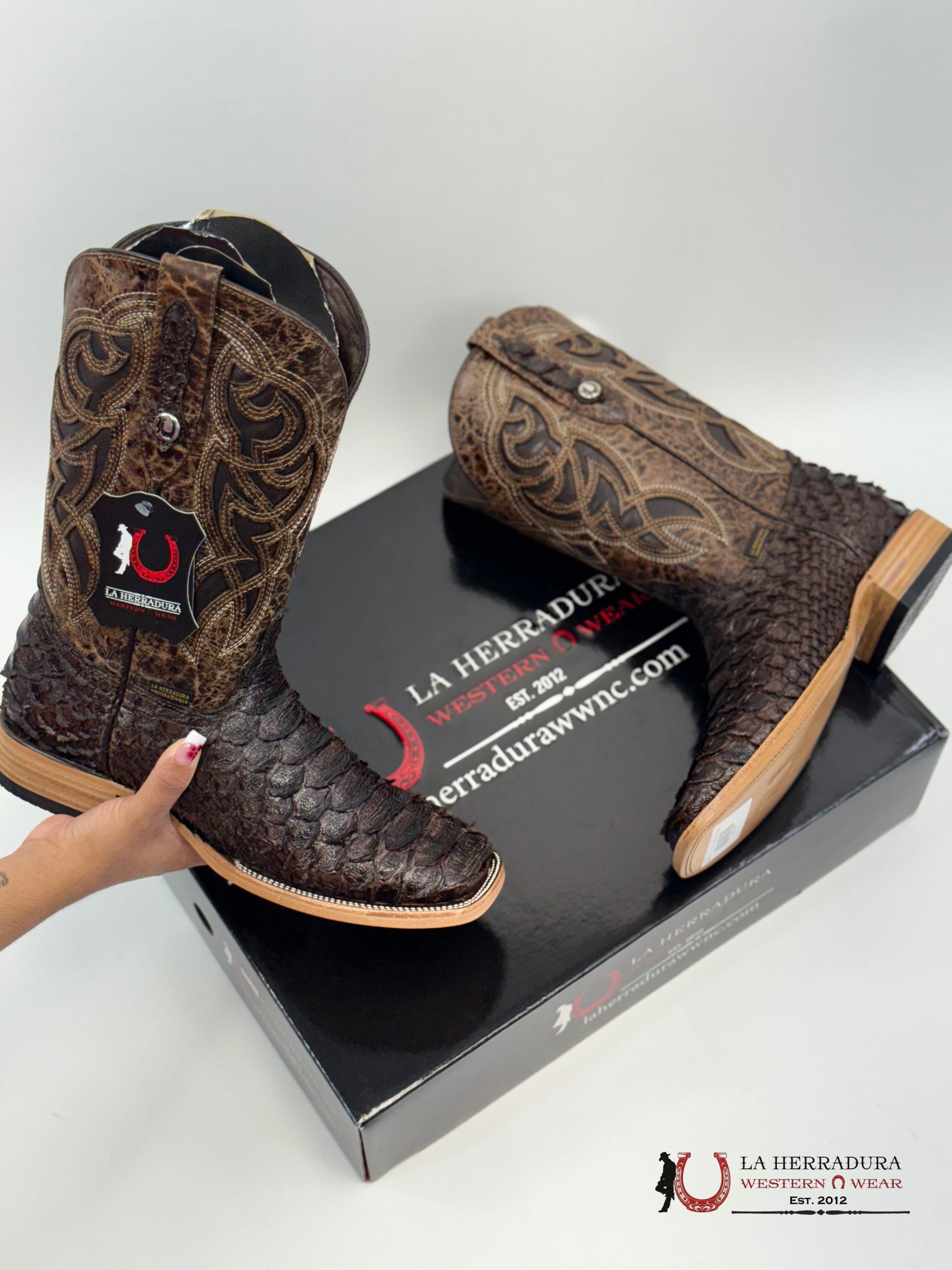 LA HERRADURA EST. PITON CLON MEGA CAFE BRILLOSO BOTAS HOMBRES