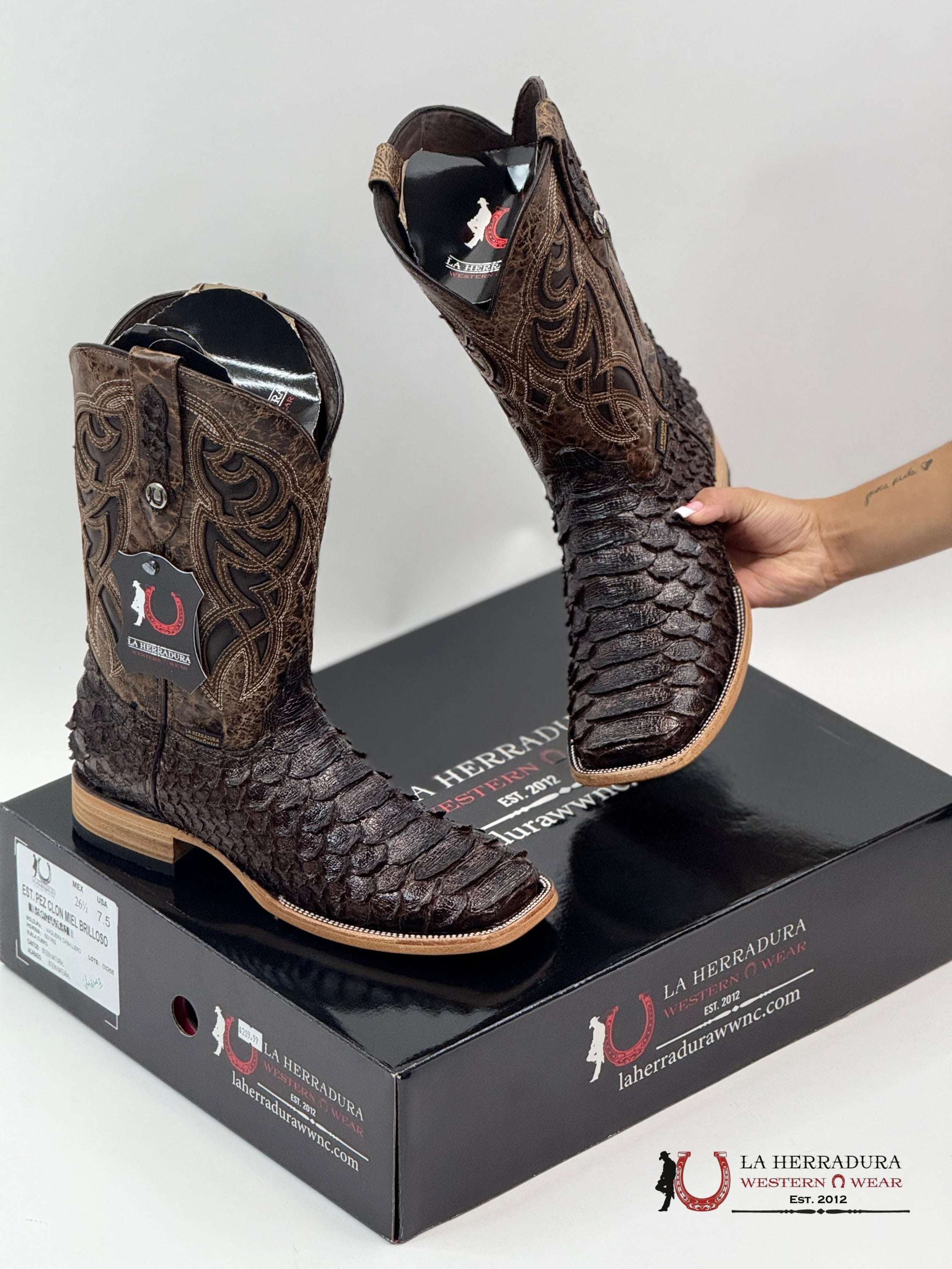 LA HERRADURA EST. PITON CLON MEGA CAFE BRILLOSO BOTAS HOMBRES