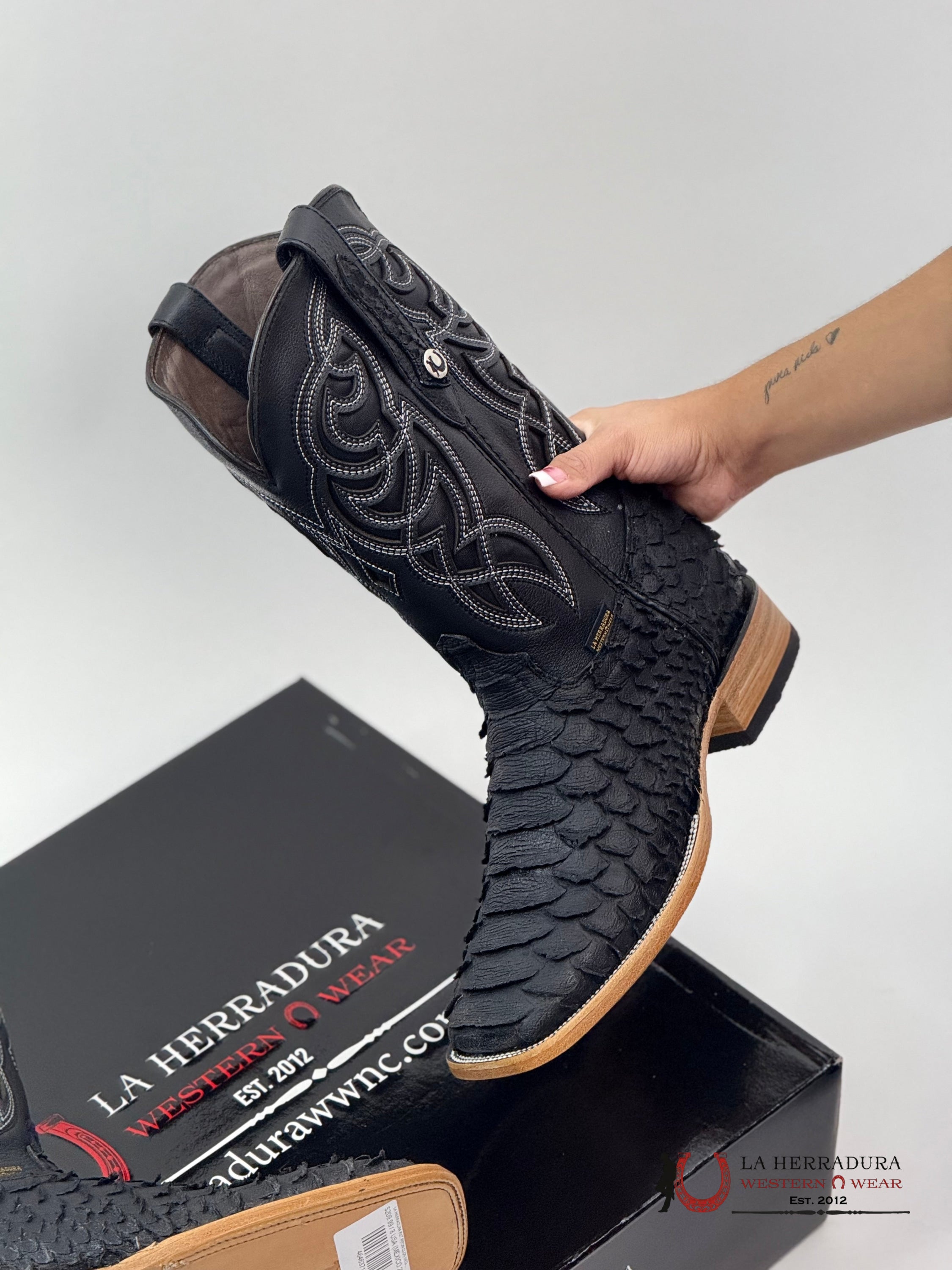 LA HERRADURA EST. PITON MEGA NEGRO MATTE BOTAS HOMBRES