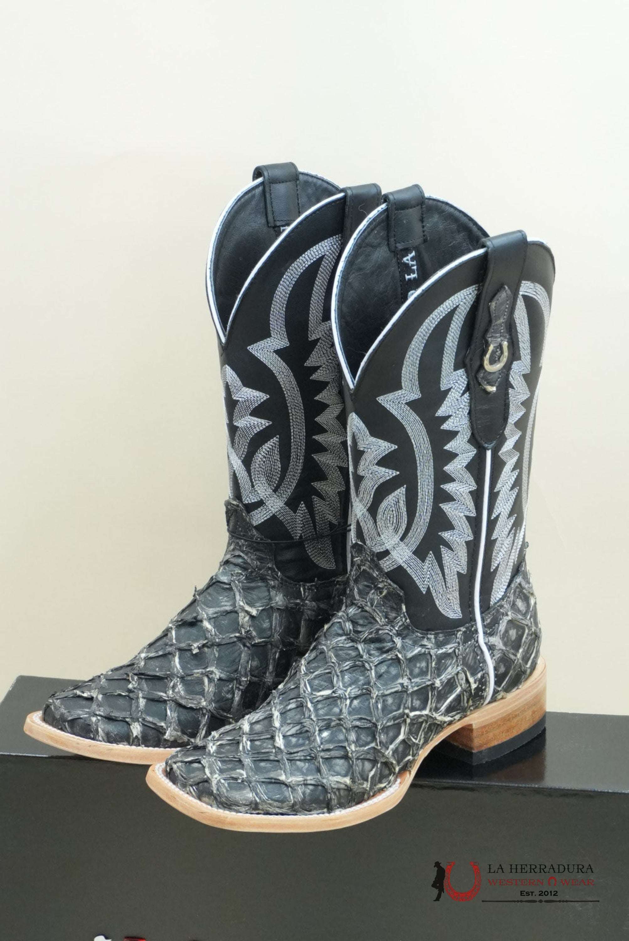 LA HERRADURA BIGBASS GHOST TULIPÁN NEGRO BOOT BOTAS HOMBRES