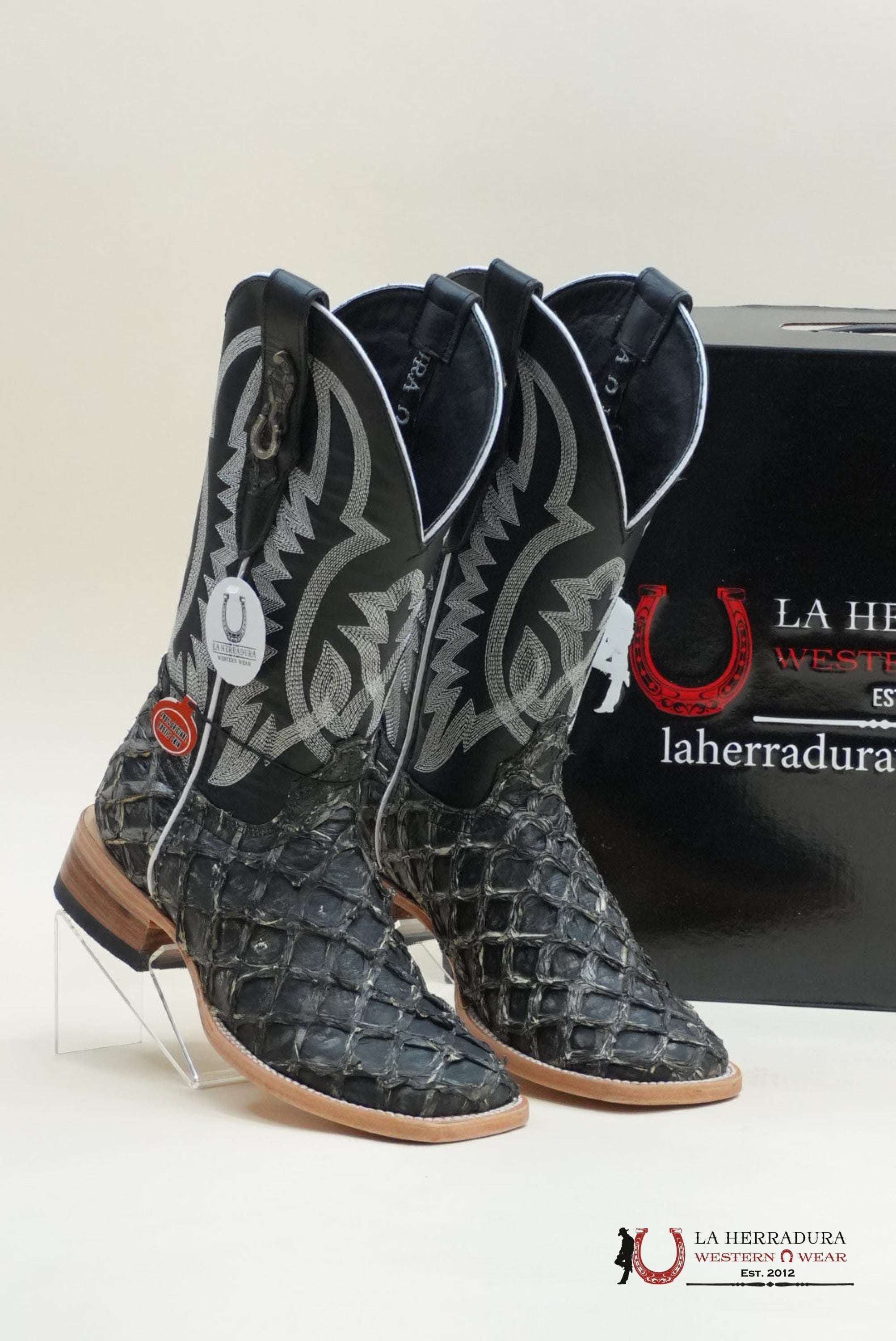 LA HERRADURA BIGBASS GHOST TULIPÁN NEGRO BOOT BOTAS HOMBRES