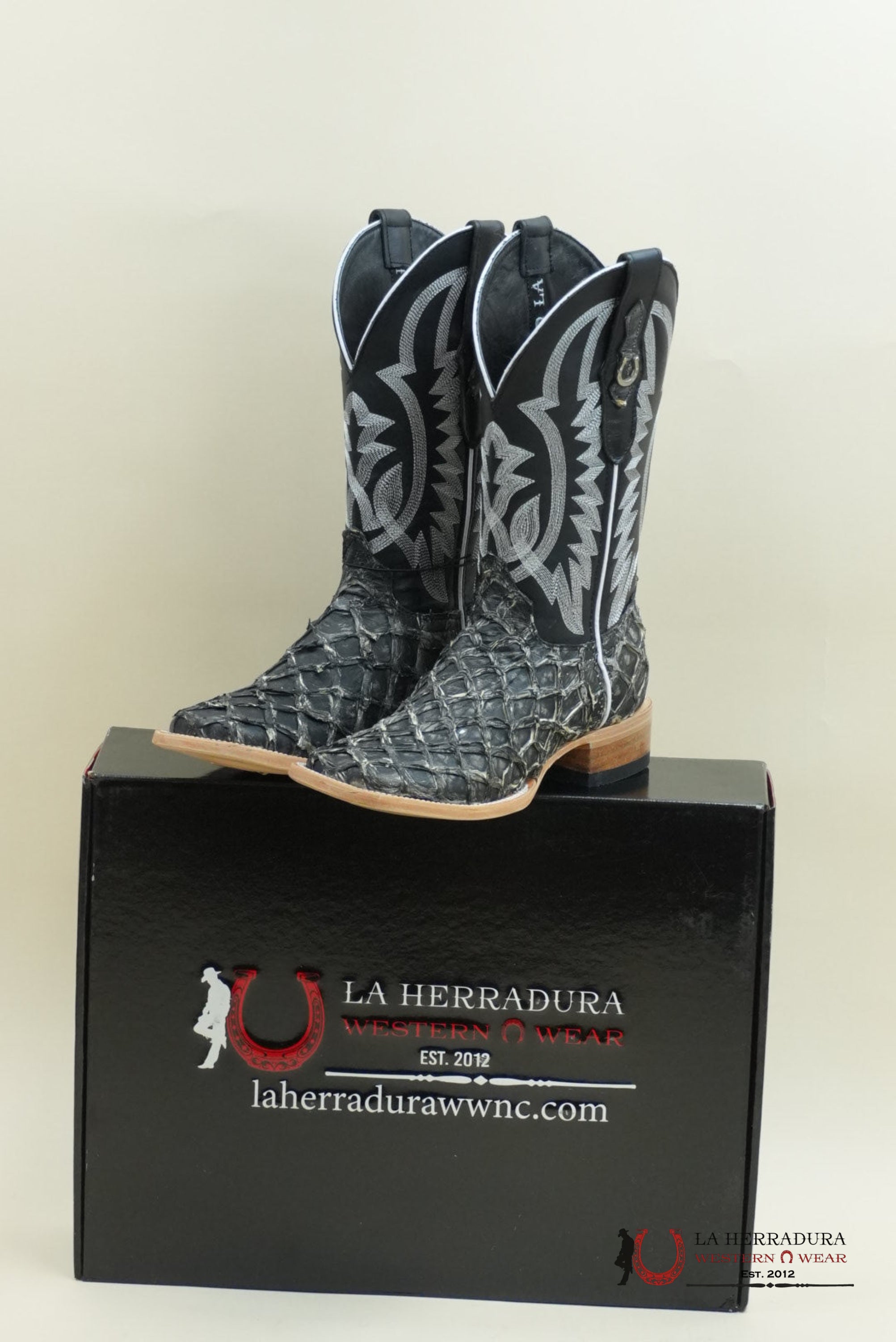 LA HERRADURA BIGBASS GHOST TULIPÁN NEGRO BOOT BOTAS HOMBRES