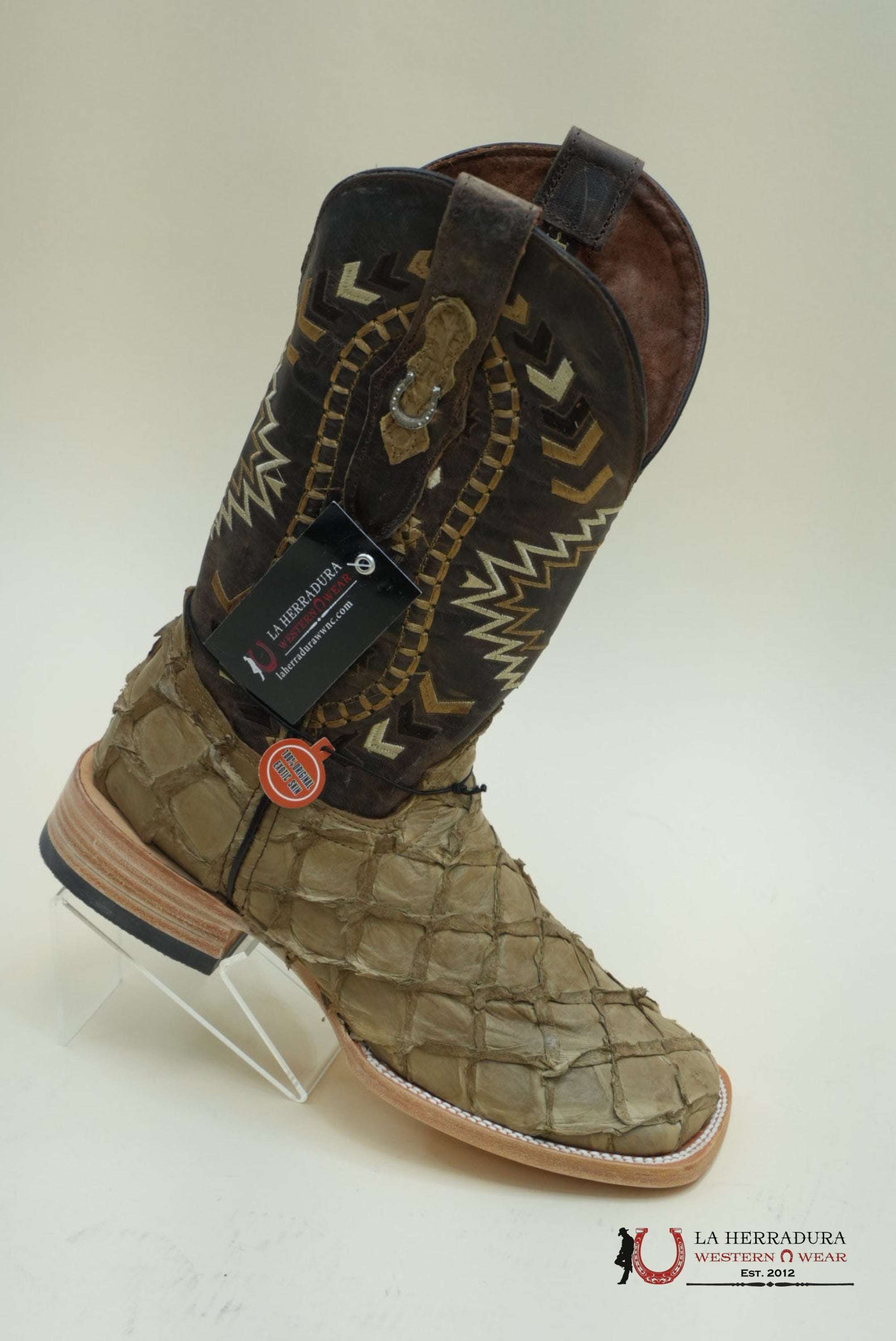 LA HERRADURA PESCADO CAMEL OF CHEROKEE MIEL BOOT BOTAS HOMBRES