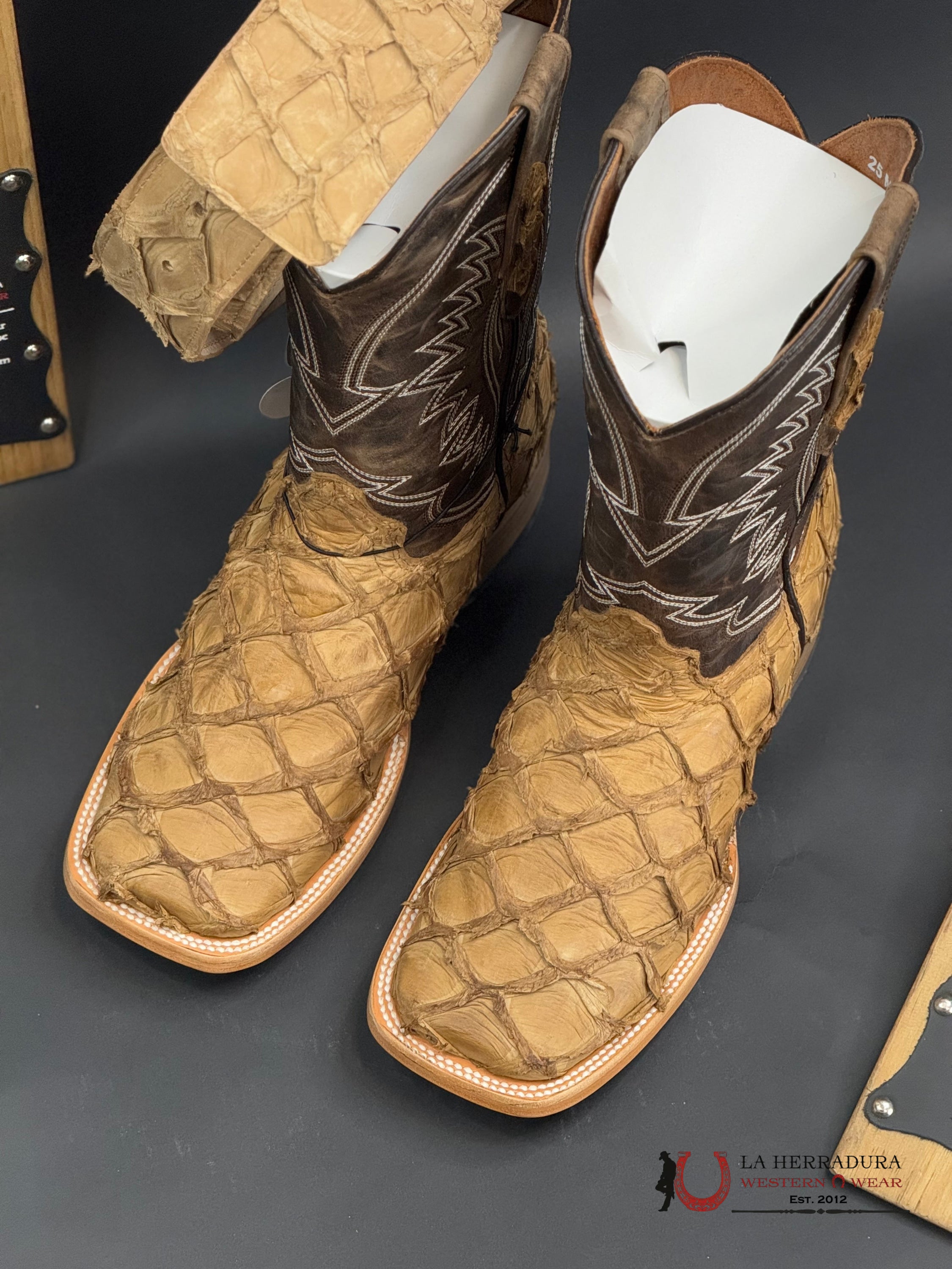 Herradura Exotic Camel Off Sa Miel Solar Fish Boots Botas Hombres