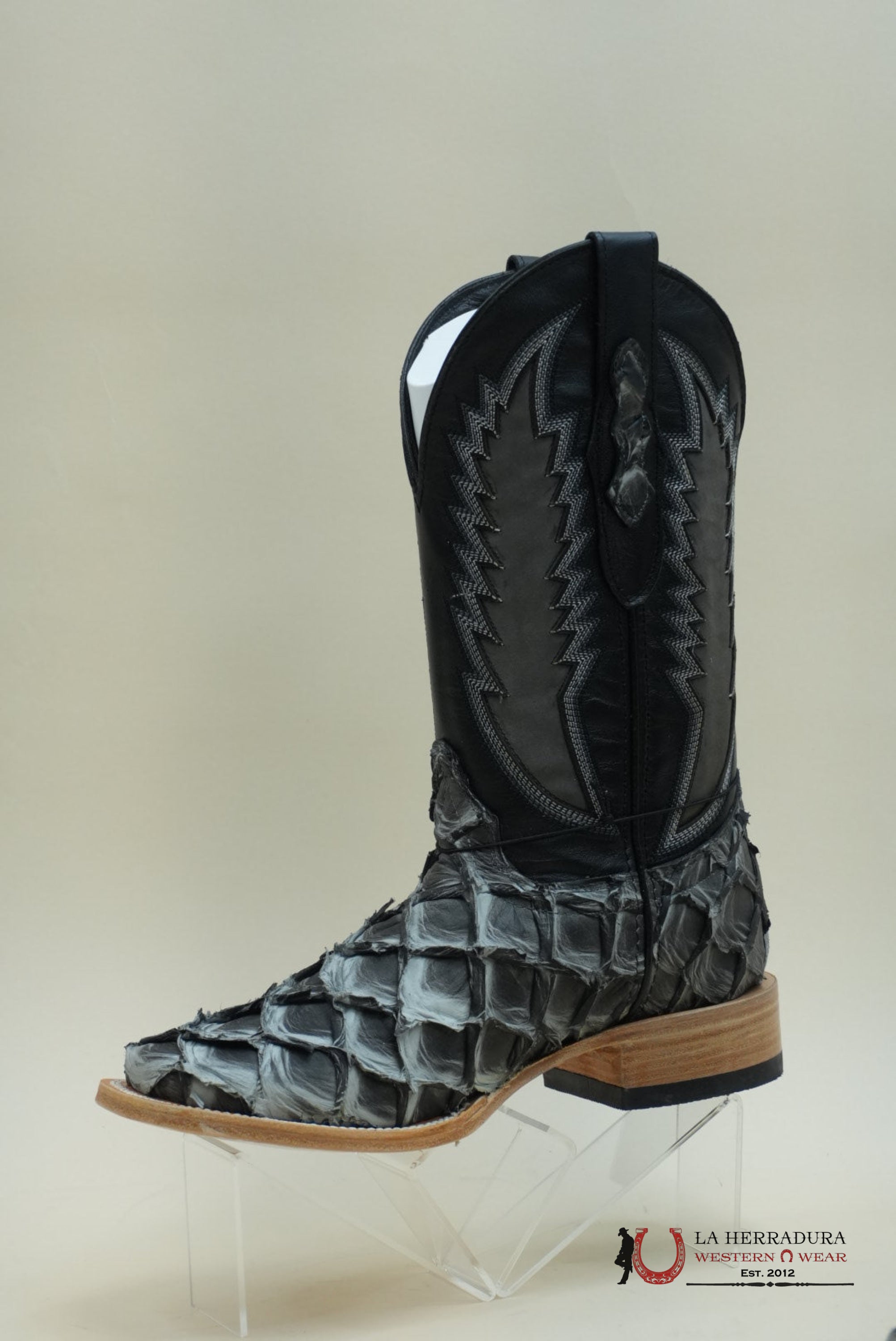 LA HERRADURA PESCADO GREY ECLIPSE FLAMAS NEGRO BOOT BOTAS HOMBRES