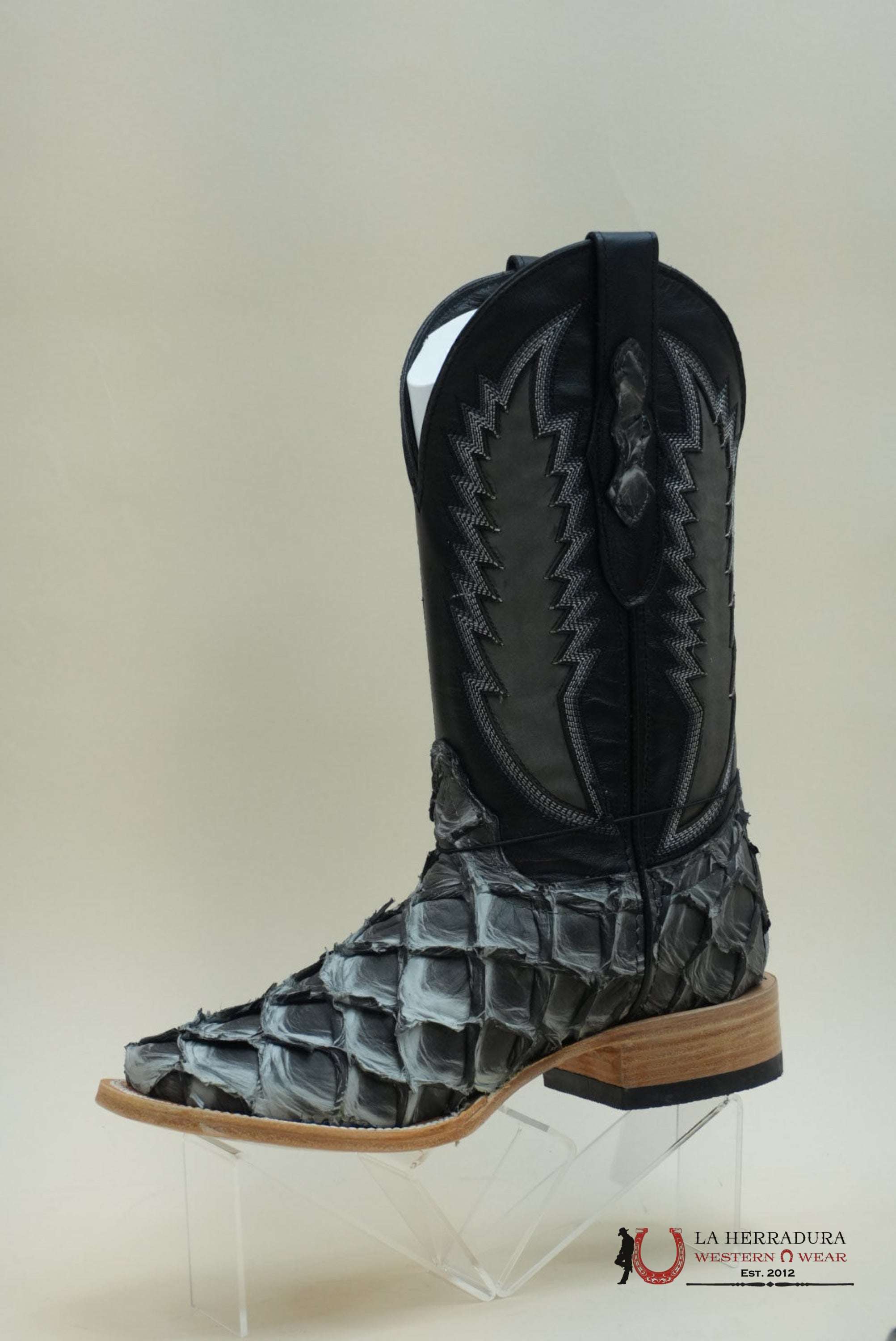 LA HERRADURA PESCADO GREY ECLIPSE FLAMAS NEGRO BOOT BOTAS HOMBRES
