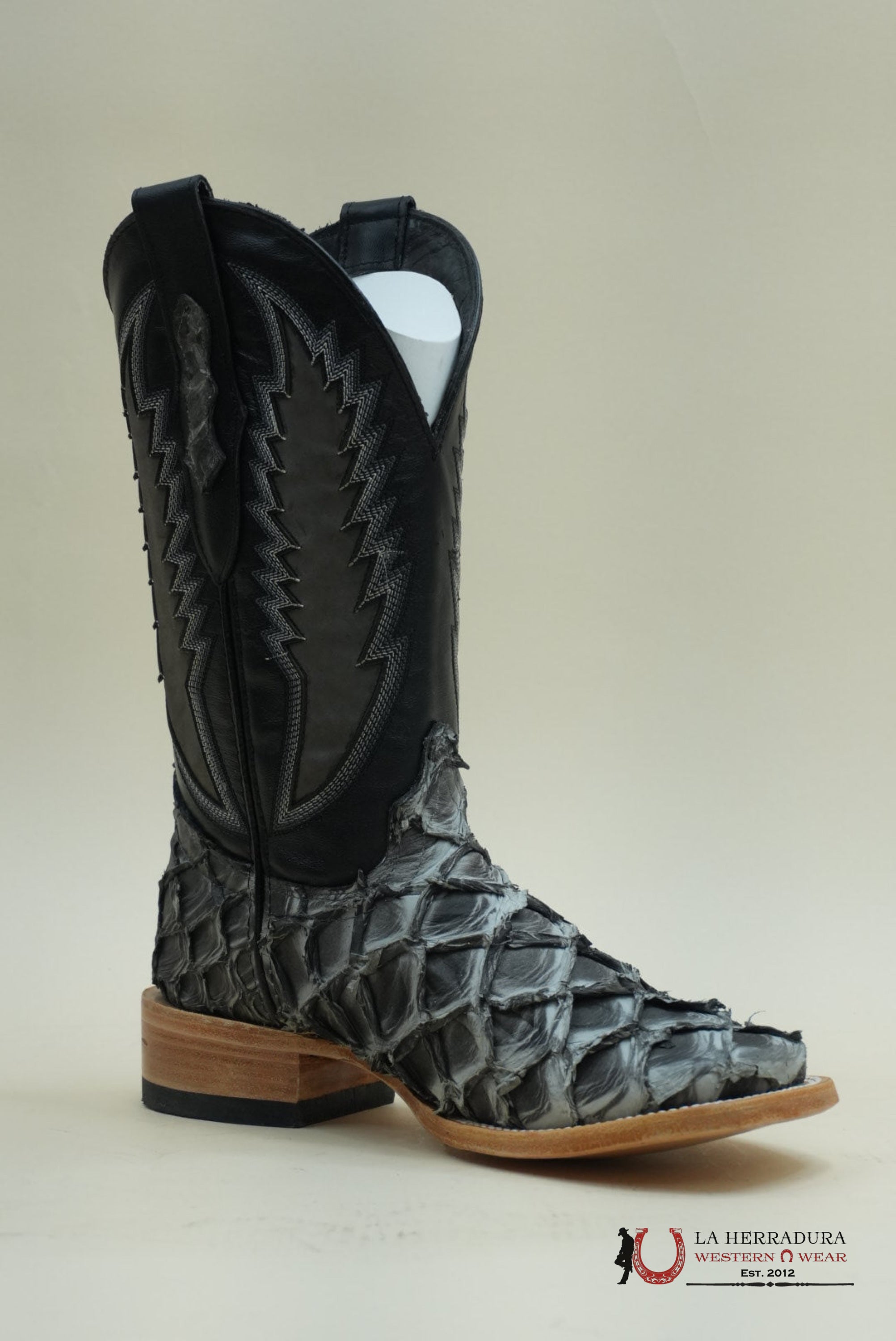 LA HERRADURA PESCADO GREY ECLIPSE FLAMAS NEGRO BOOT BOTAS HOMBRES