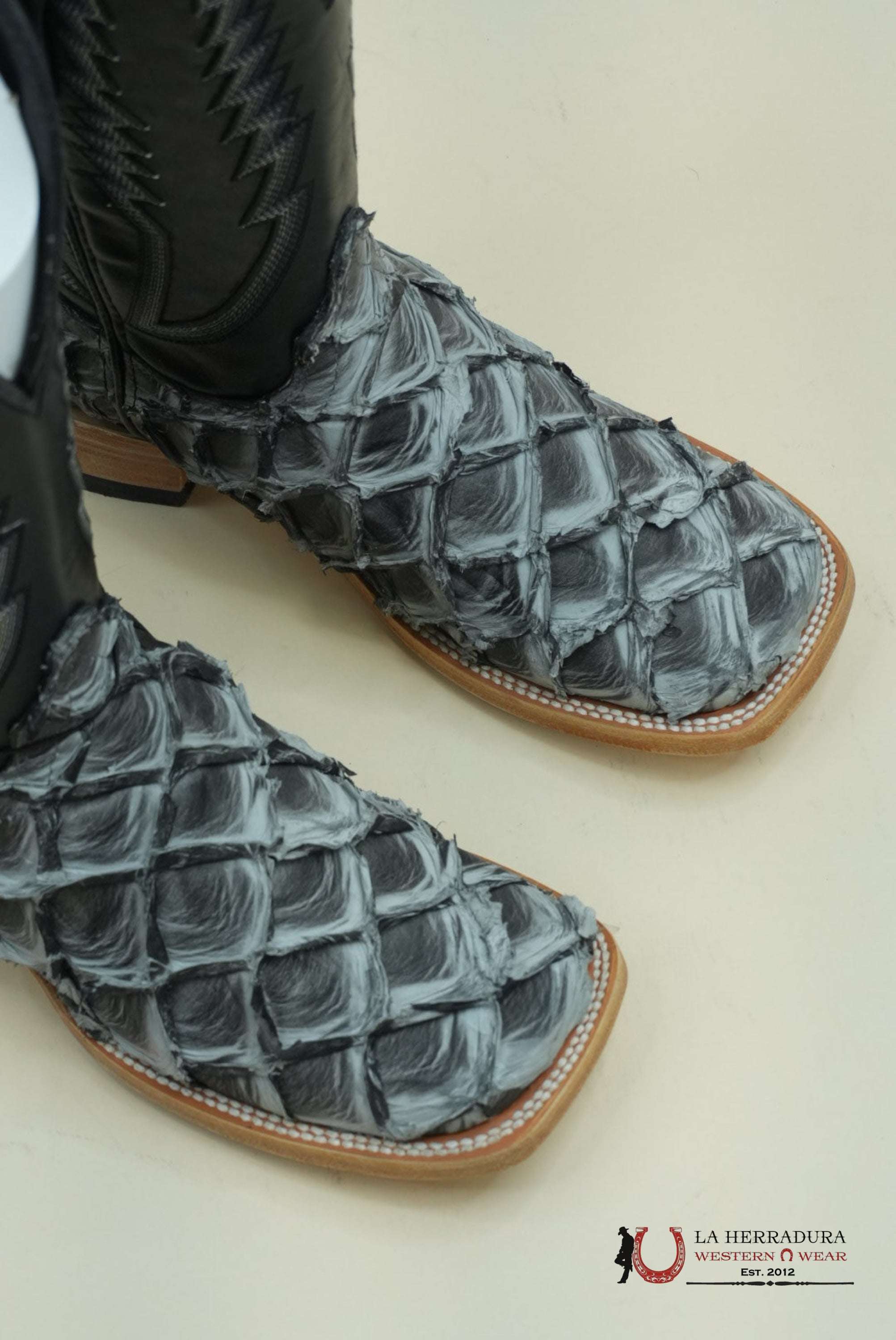 LA HERRADURA PESCADO GREY ECLIPSE FLAMAS NEGRO BOOT BOTAS HOMBRES