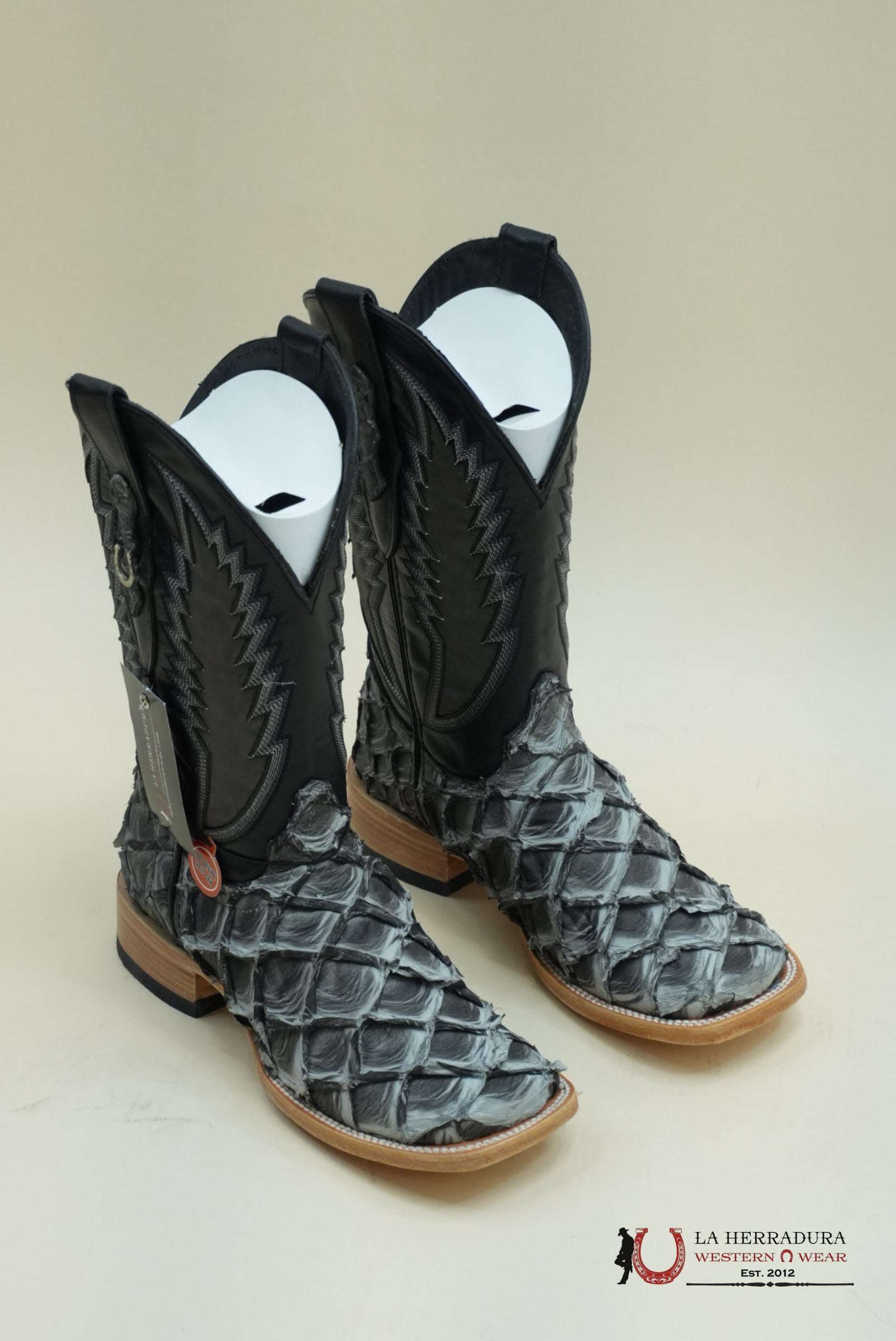 LA HERRADURA PESCADO GREY ECLIPSE FLAMAS NEGRO BOOT BOTAS HOMBRES