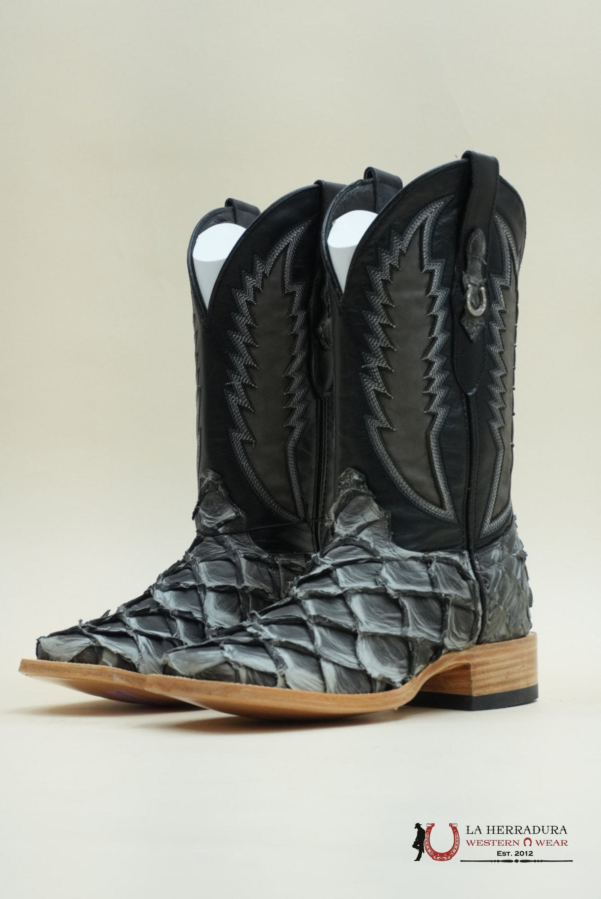 LA HERRADURA PESCADO GREY ECLIPSE FLAMAS NEGRO BOOT BOTAS HOMBRES