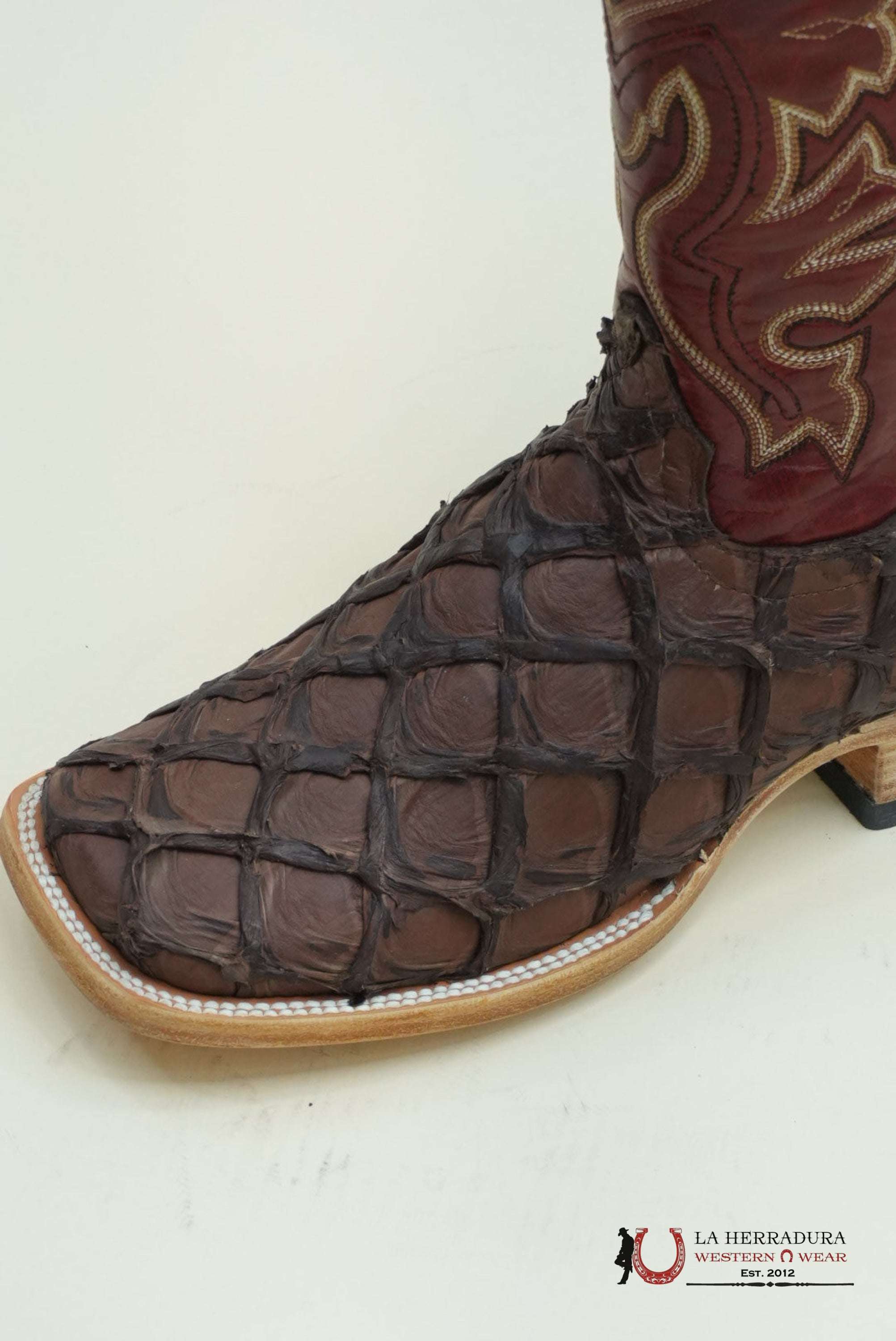 LA HERRADURA PESCADO CHOCOLATE MATTE RED BOOT BOTAS HOMBRES