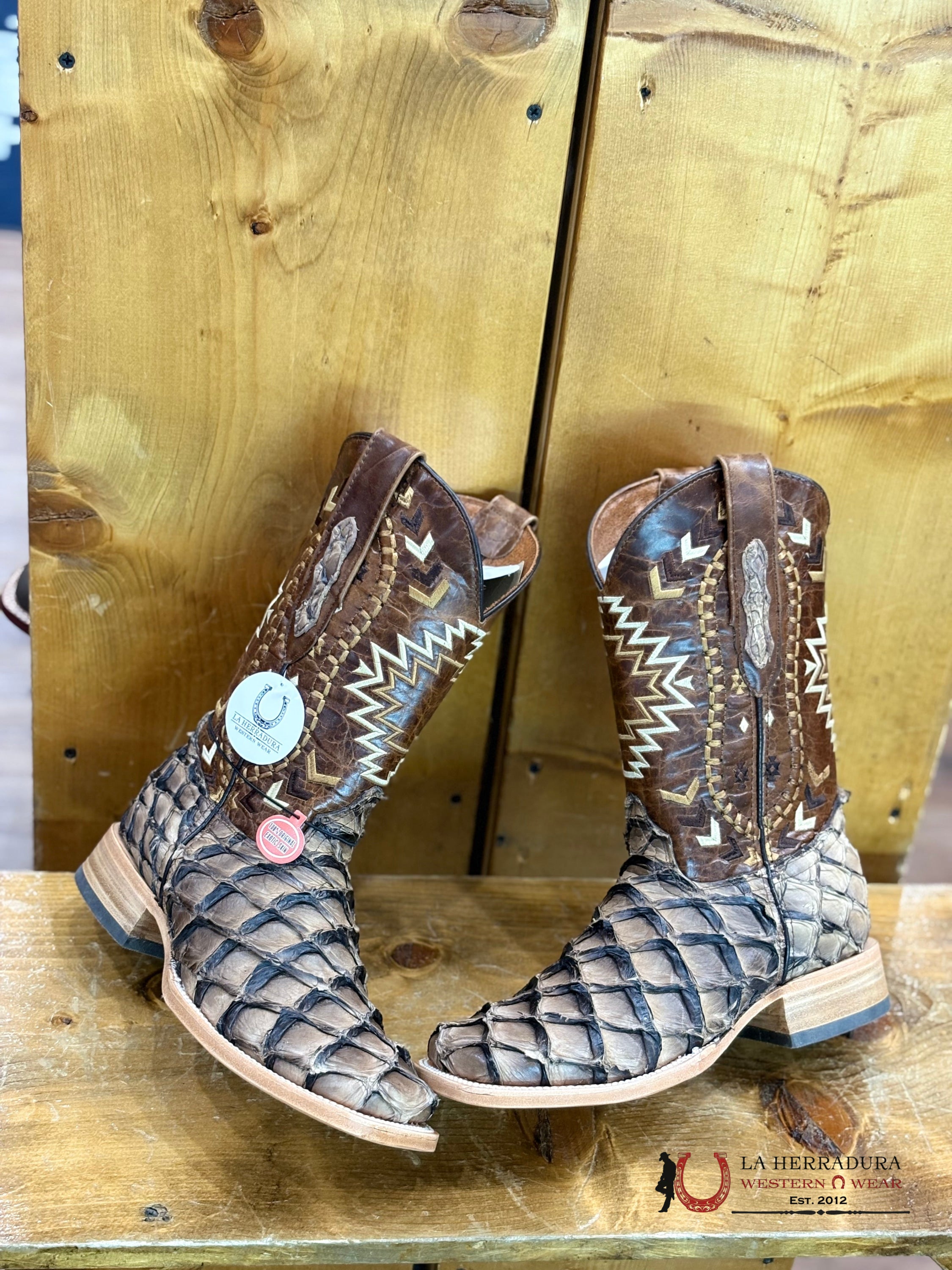 La Herradura Pescado Iced Cofee Shine Nat Cherokee Boot Botas Hombres