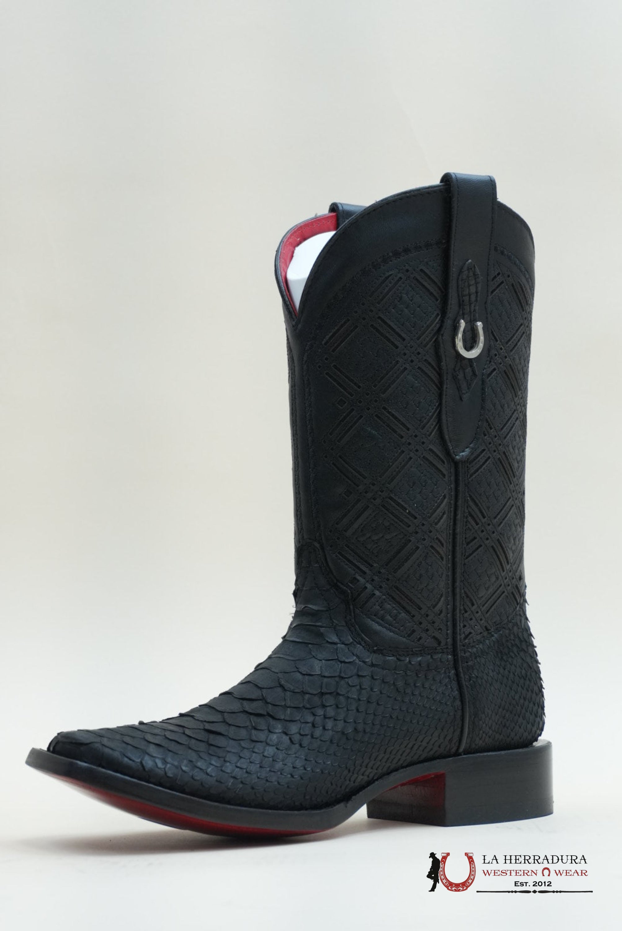 LA HERRADURA PYTHON NEGRO MATTE SWORD NEGRO BOOT BOTAS HOMBRES