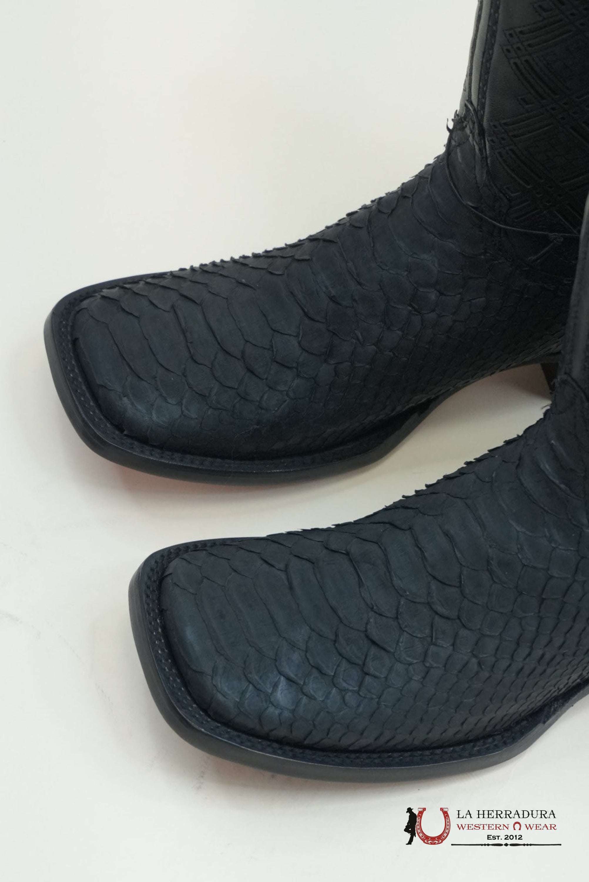 LA HERRADURA PYTHON NEGRO MATTE SWORD NEGRO BOOT BOTAS HOMBRES