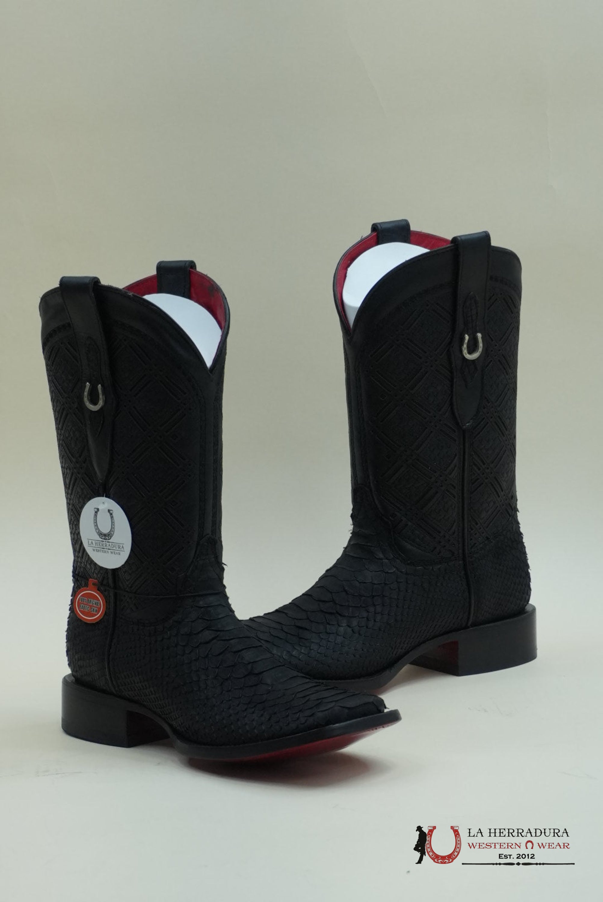 LA HERRADURA PYTHON NEGRO MATTE SWORD NEGRO BOOT BOTAS HOMBRES