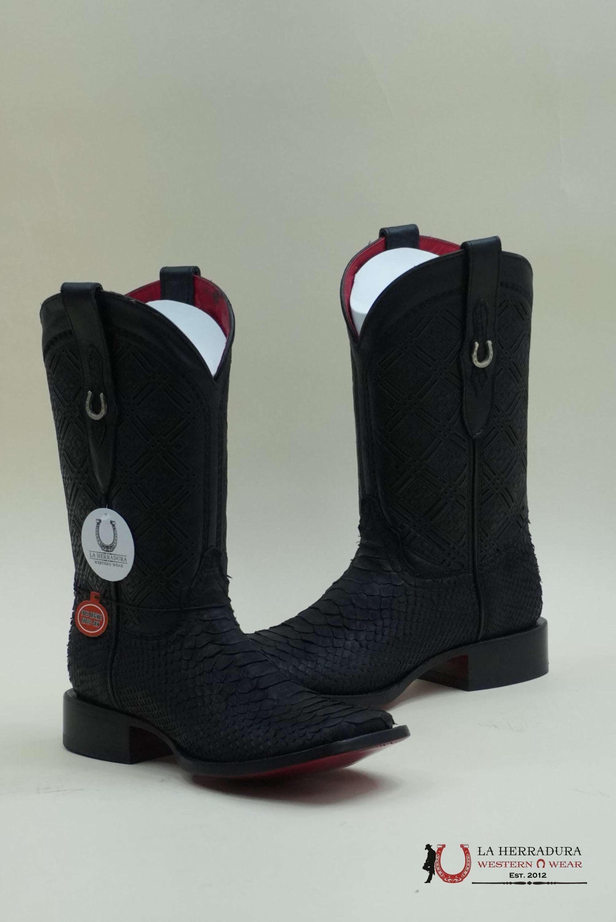LA HERRADURA PYTHON NEGRO MATTE SWORD NEGRO BOOT BOTAS HOMBRES