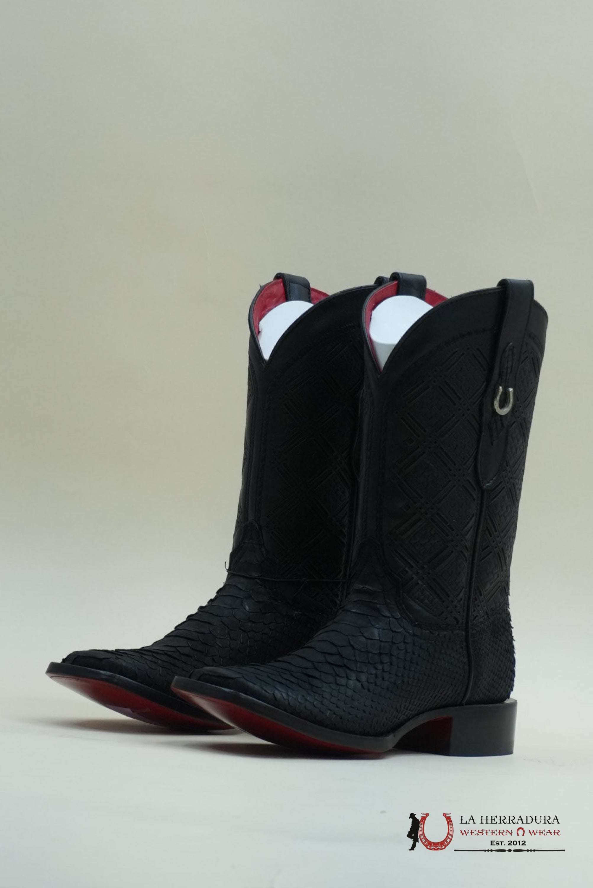 LA HERRADURA PYTHON NEGRO MATTE SWORD NEGRO BOOT BOTAS HOMBRES