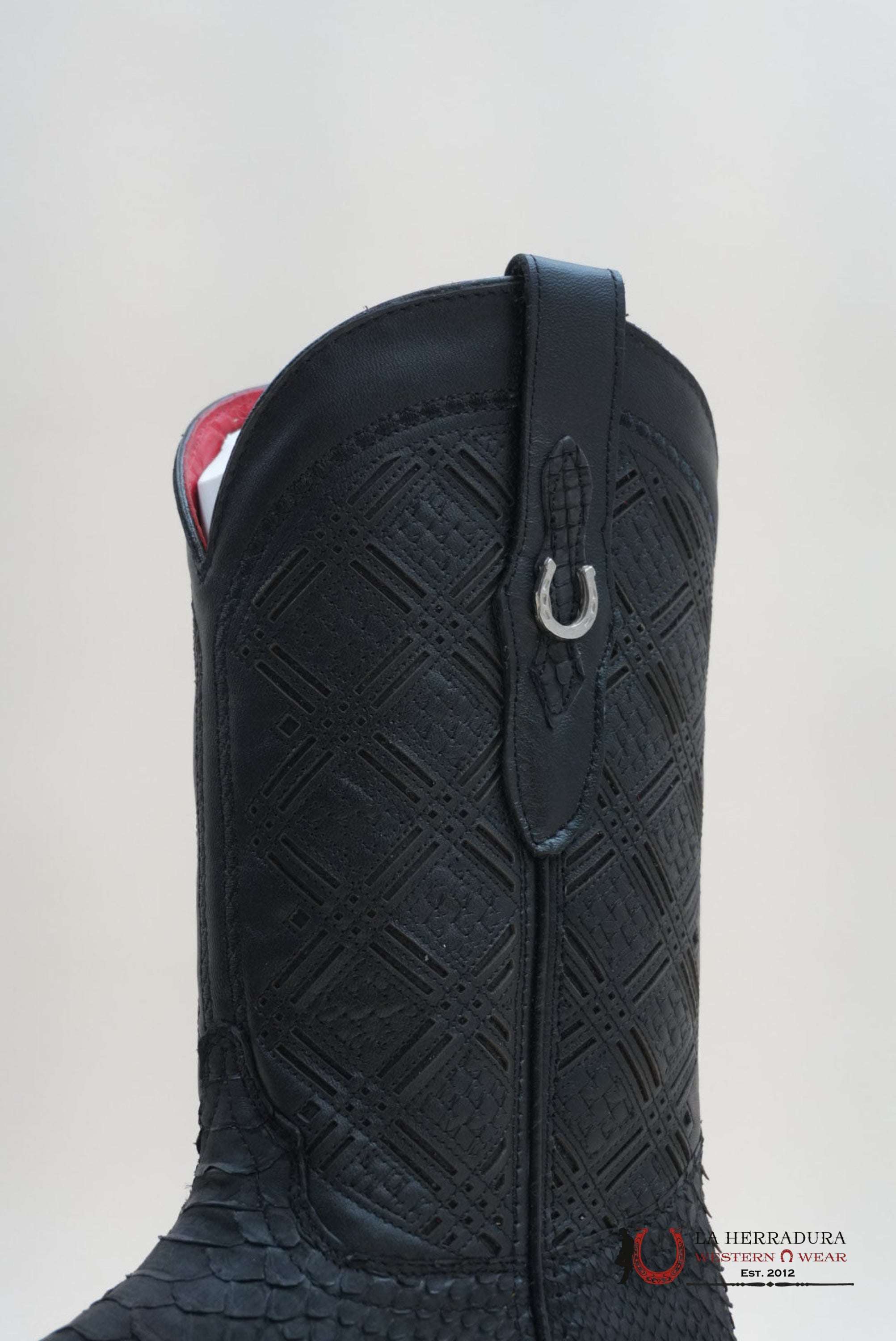 LA HERRADURA PYTHON NEGRO MATTE SWORD NEGRO BOOT BOTAS HOMBRES