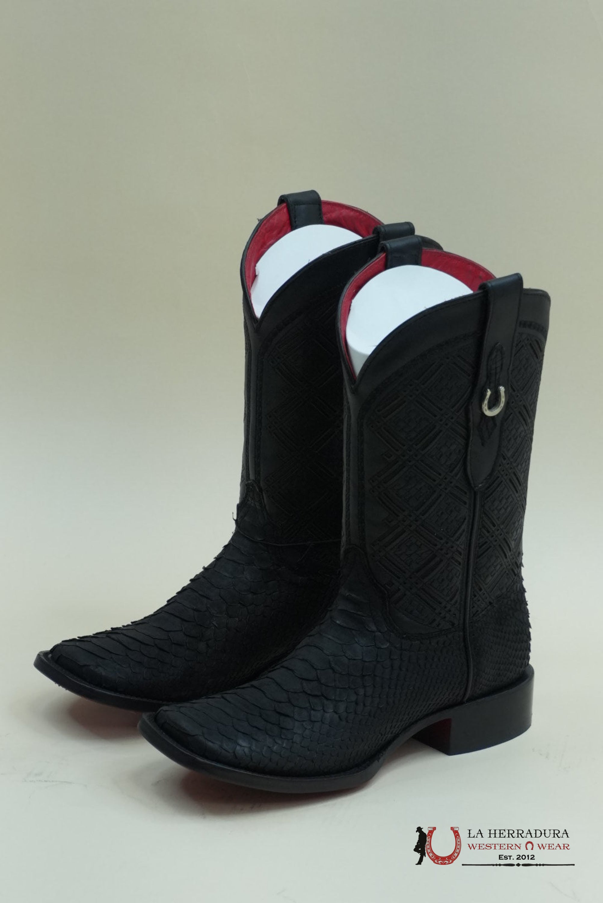 LA HERRADURA PYTHON NEGRO MATTE SWORD NEGRO BOOT BOTAS HOMBRES