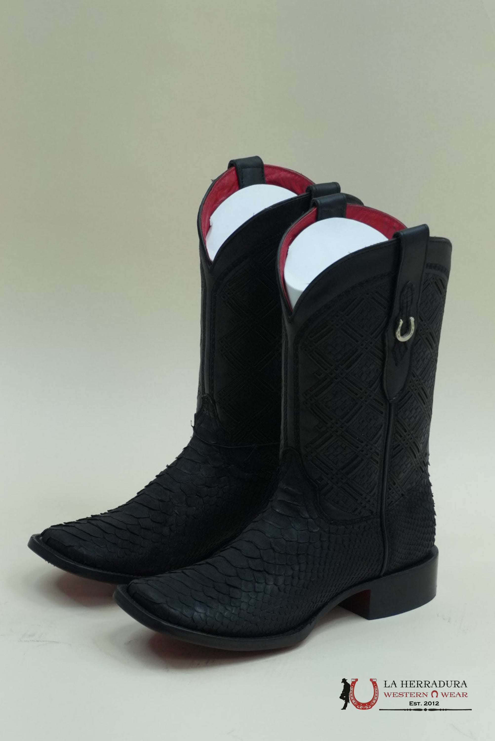LA HERRADURA PYTHON NEGRO MATTE SWORD NEGRO BOOT BOTAS HOMBRES
