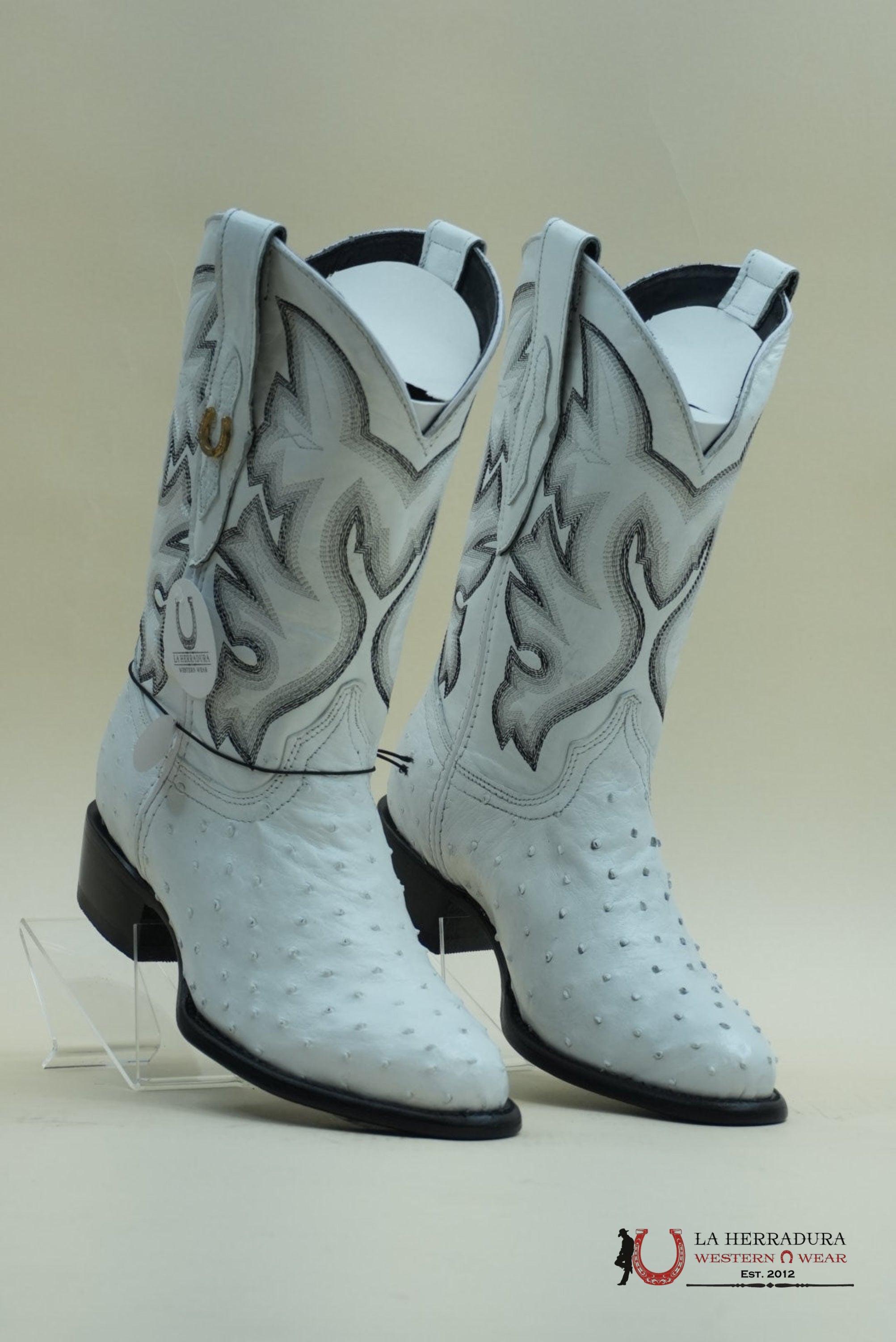LA HERRADURA AVESTRUZ BLANCO NUEVO MÉXICO BLANCO BOOT BOTAS HOMBRES