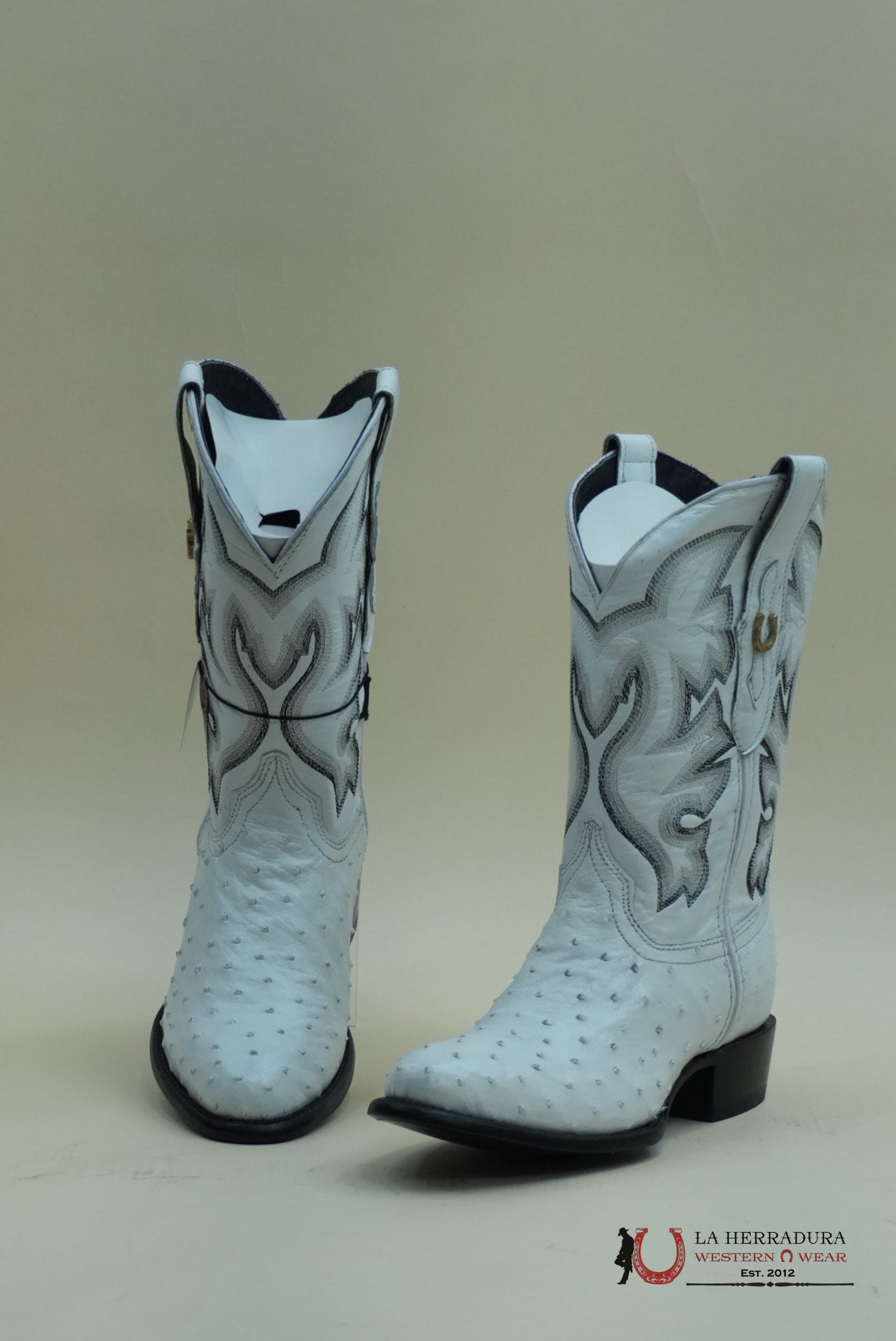 LA HERRADURA AVESTRUZ BLANCO NUEVO MÉXICO BLANCO BOOT BOTAS HOMBRES