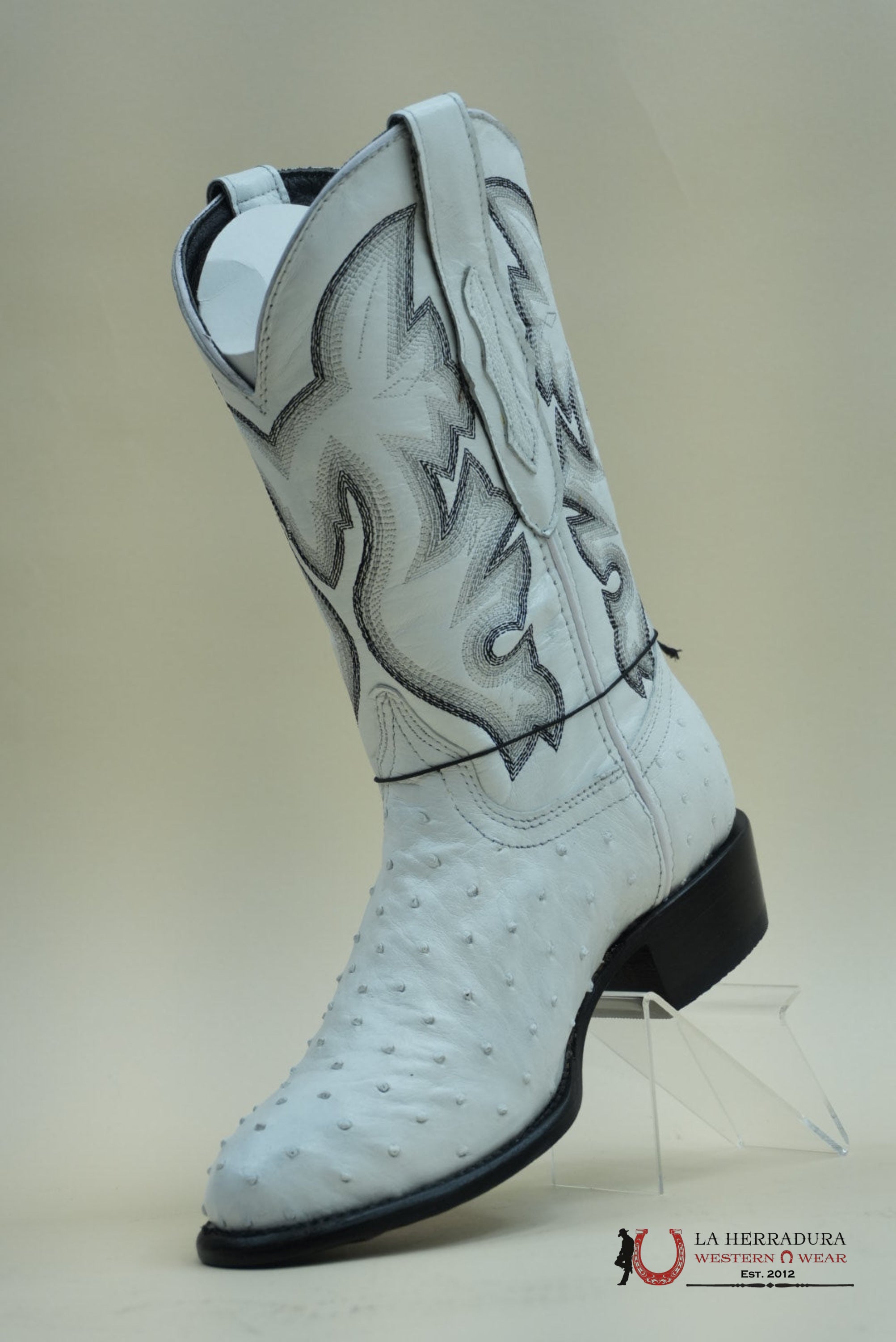 LA HERRADURA AVESTRUZ BLANCO NUEVO MÉXICO BLANCO BOOT BOTAS HOMBRES