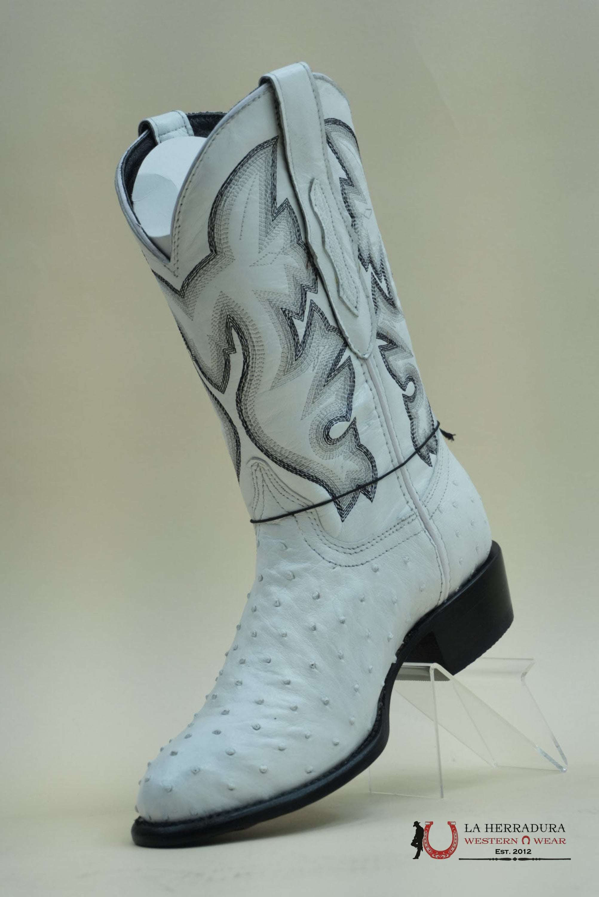 LA HERRADURA AVESTRUZ BLANCO NUEVO MÉXICO BLANCO BOOT BOTAS HOMBRES