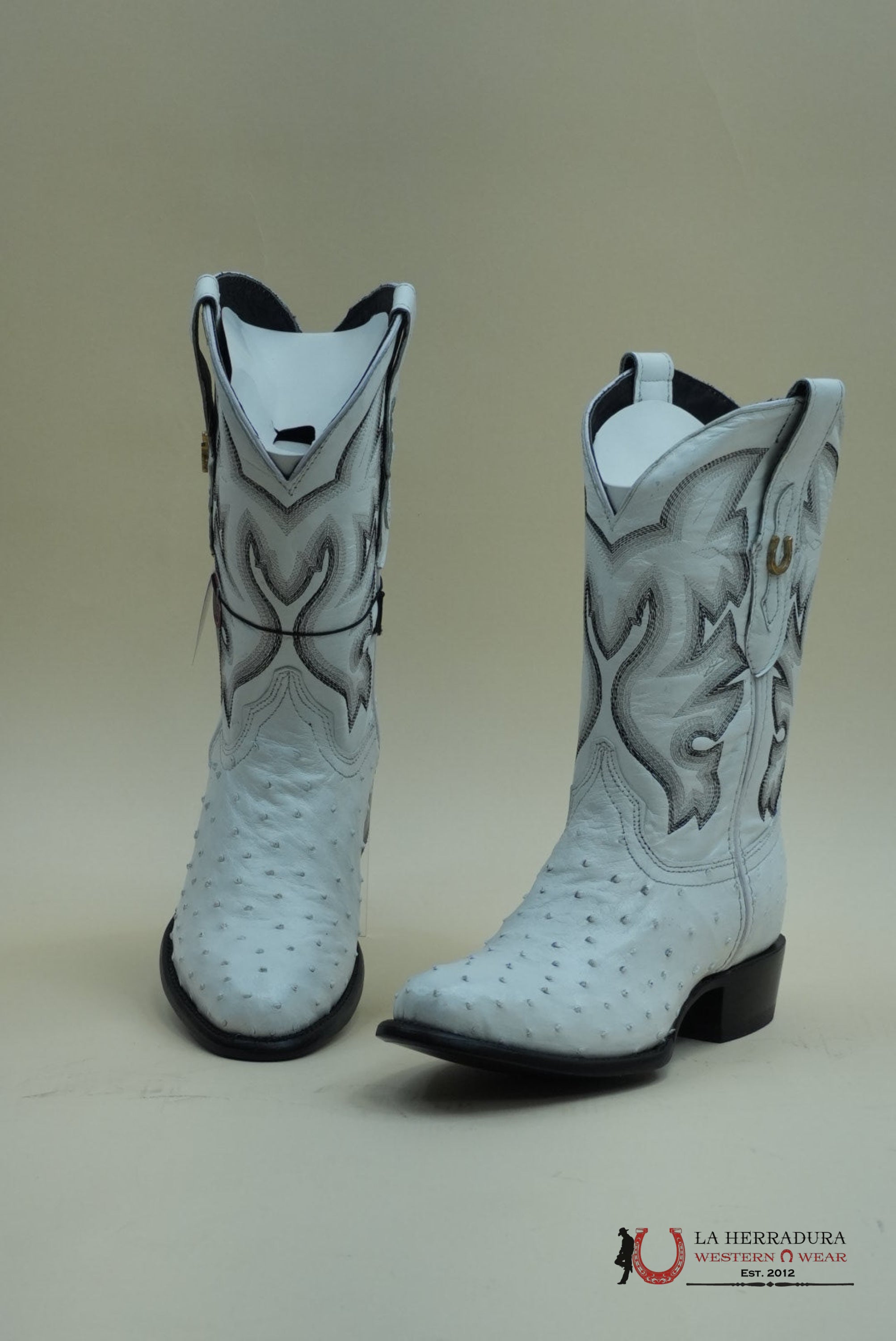 LA HERRADURA AVESTRUZ BLANCO NUEVO MÉXICO BLANCO BOOT BOTAS HOMBRES