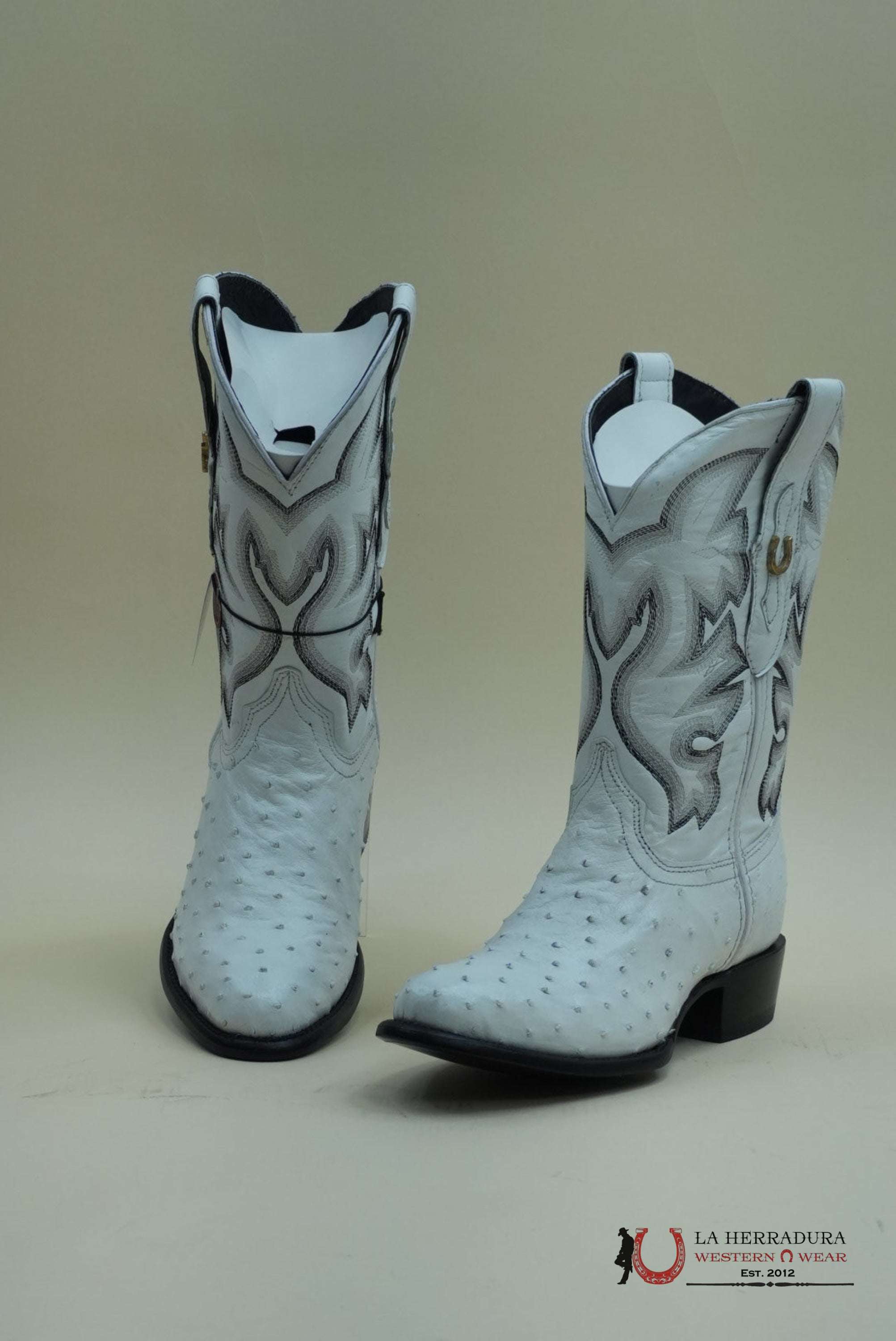 LA HERRADURA AVESTRUZ BLANCO NUEVO MÉXICO BLANCO BOOT BOTAS HOMBRES