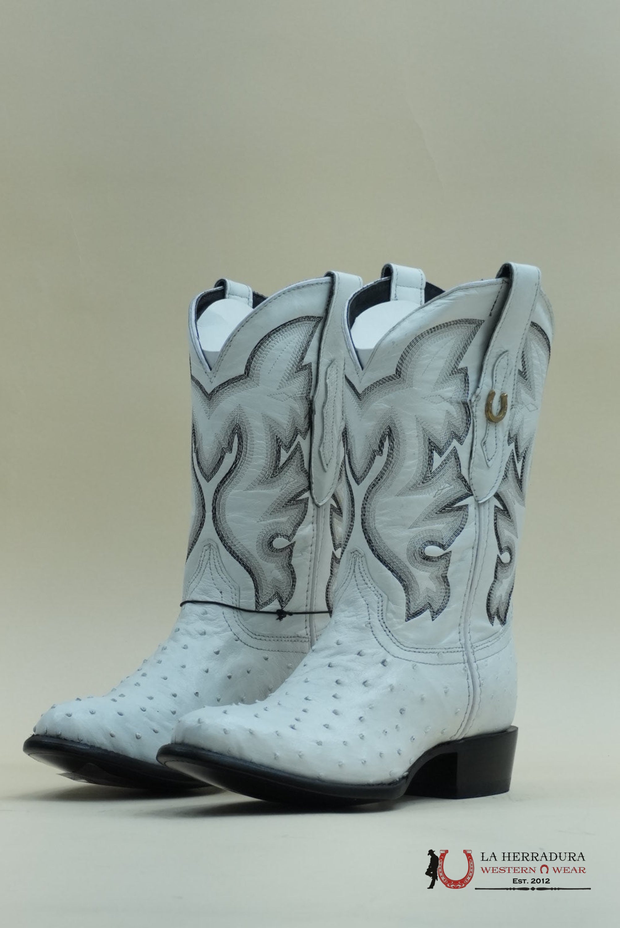 LA HERRADURA AVESTRUZ BLANCO NUEVO MÉXICO BLANCO BOOT BOTAS HOMBRES