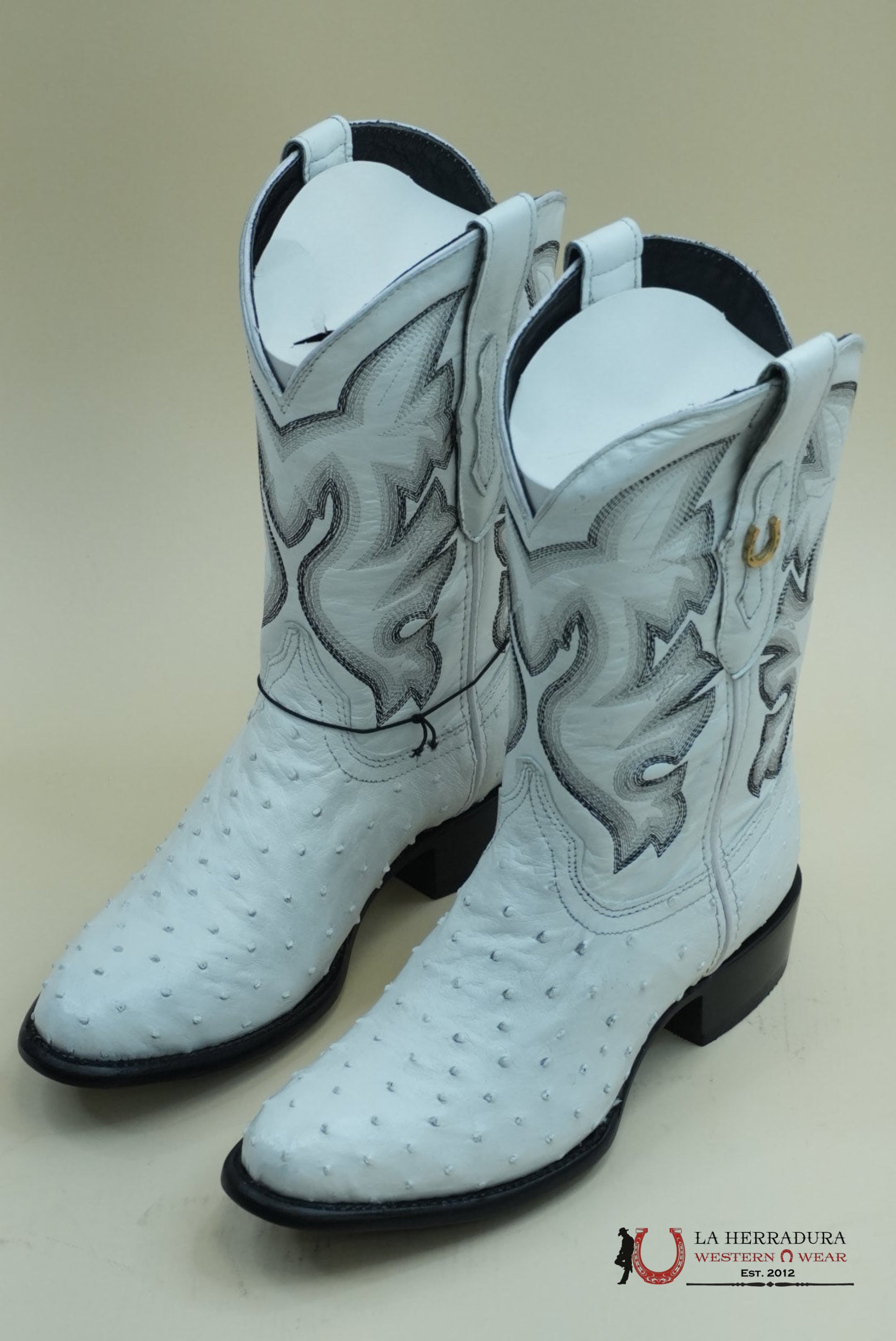 LA HERRADURA AVESTRUZ BLANCO NUEVO MÉXICO BLANCO BOOT BOTAS HOMBRES