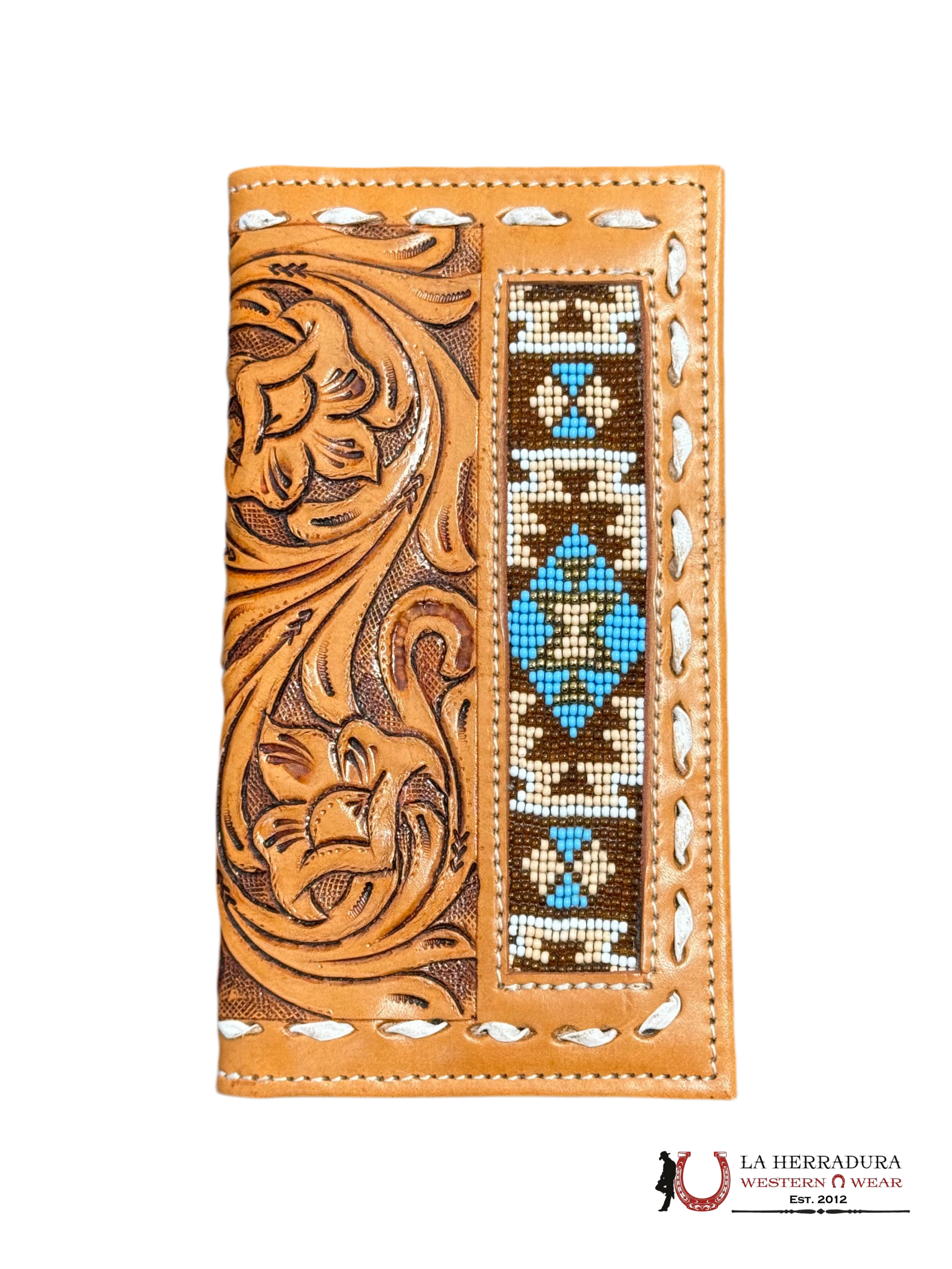 La Herradura Men’s wallet color tan with multicolor design 13 ACCESORIOS