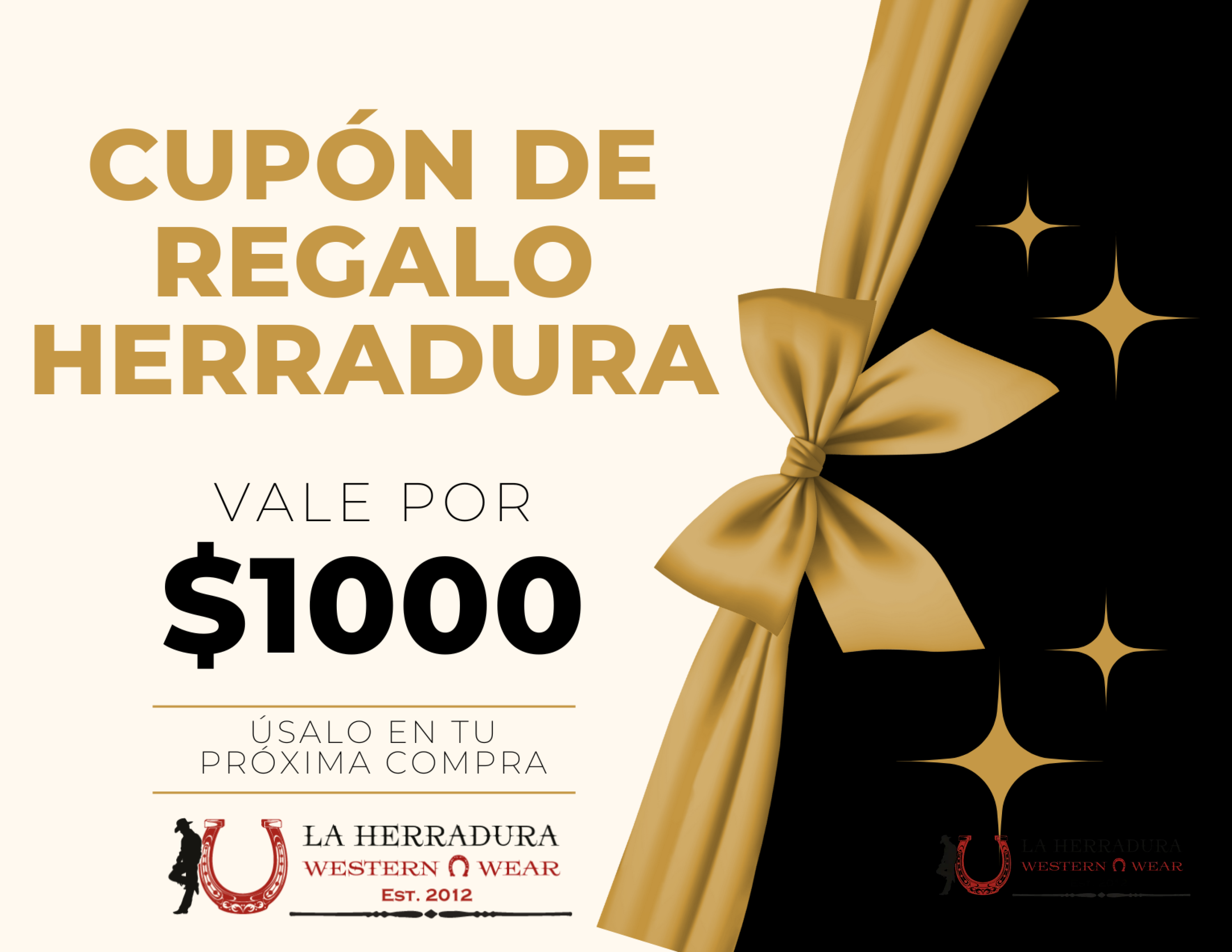 La Herradura Tarjeta De Regalo $1 000.00 Tejana