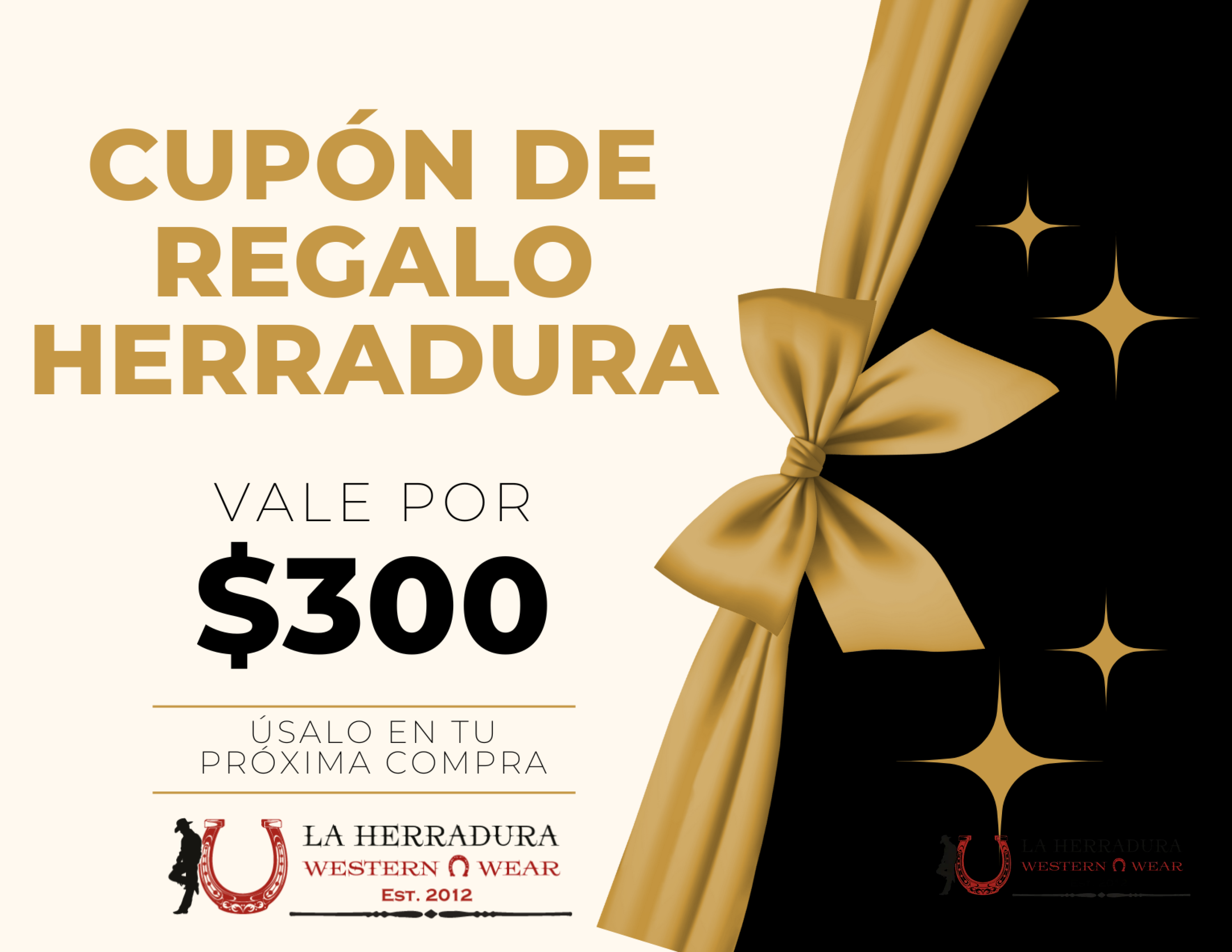 La Herradura Tarjeta De Regalo $300.00 Tejana