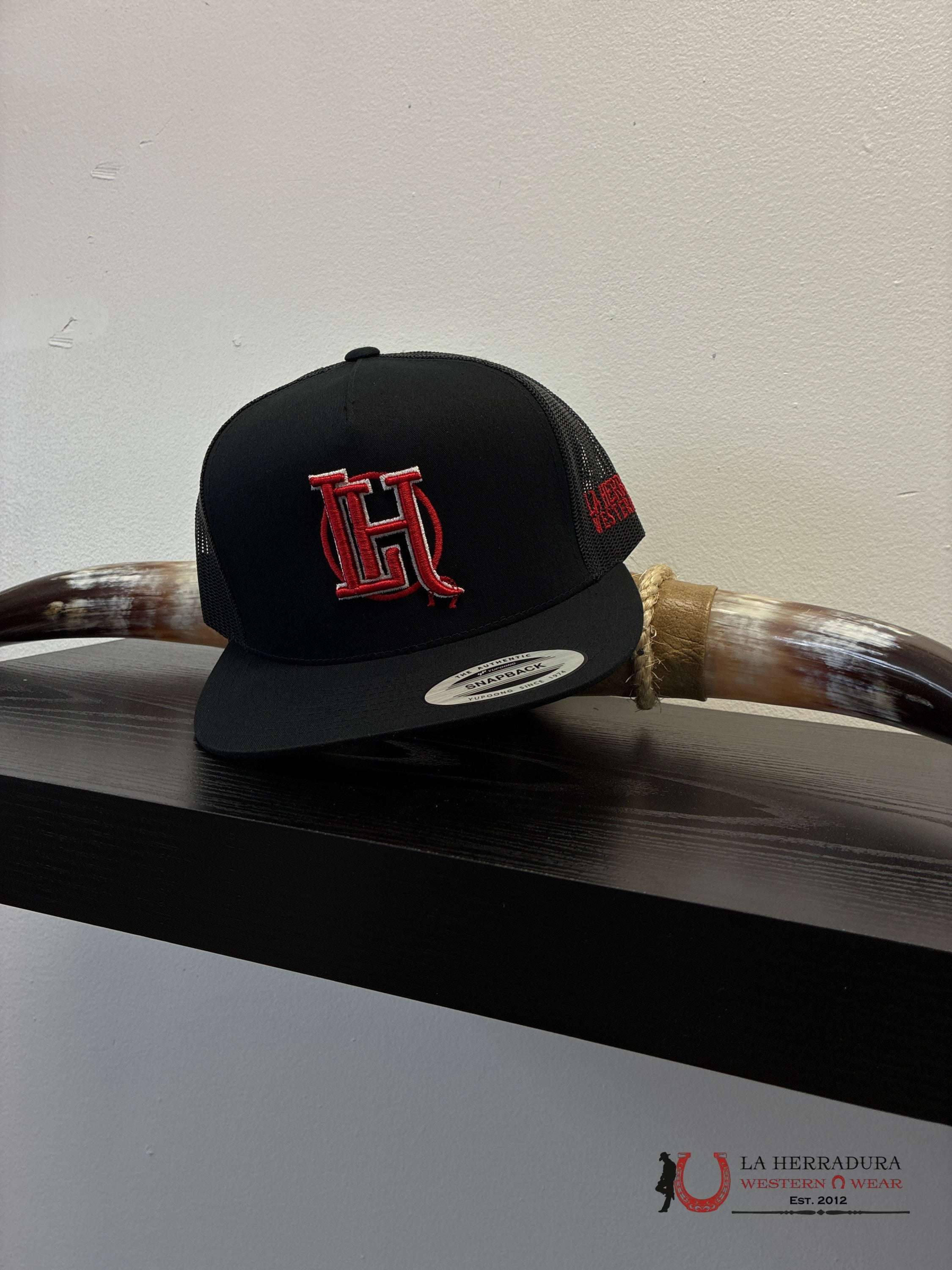 LA HERRADURA WESTERN WEAR BLACK HAT CAPS MENS GORRAS HOMBRES