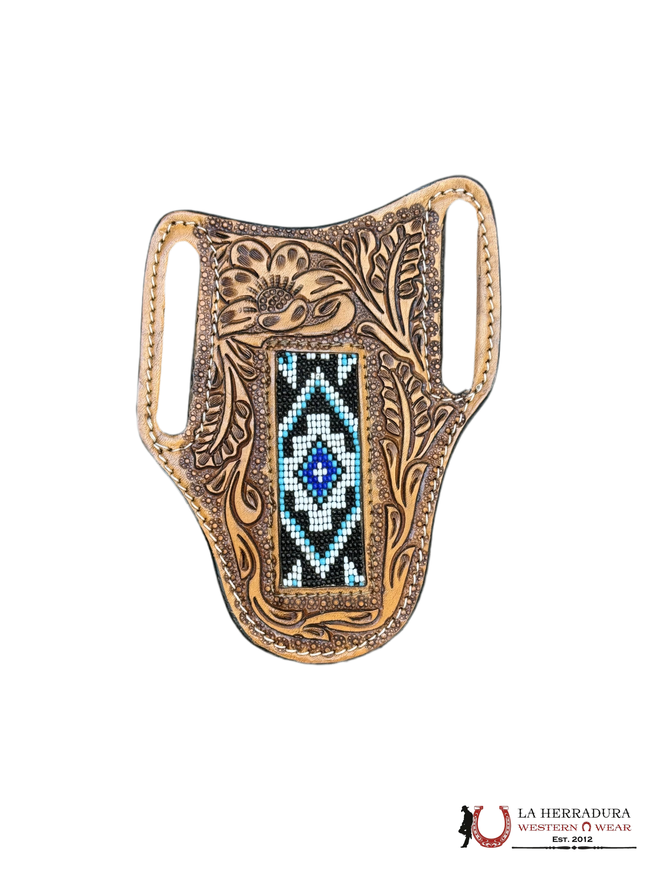 La Herradura Western Wear Tan radge cover with multicolor design 7