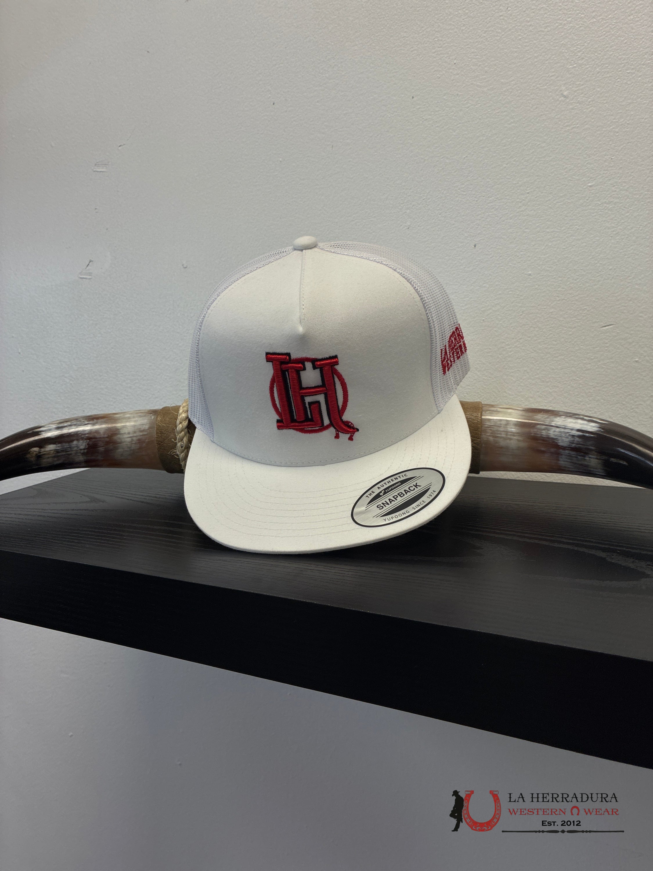 LA HERRADURA WESTERN WEAR WHITE HAT CAPS MENS GORRAS HOMBRES