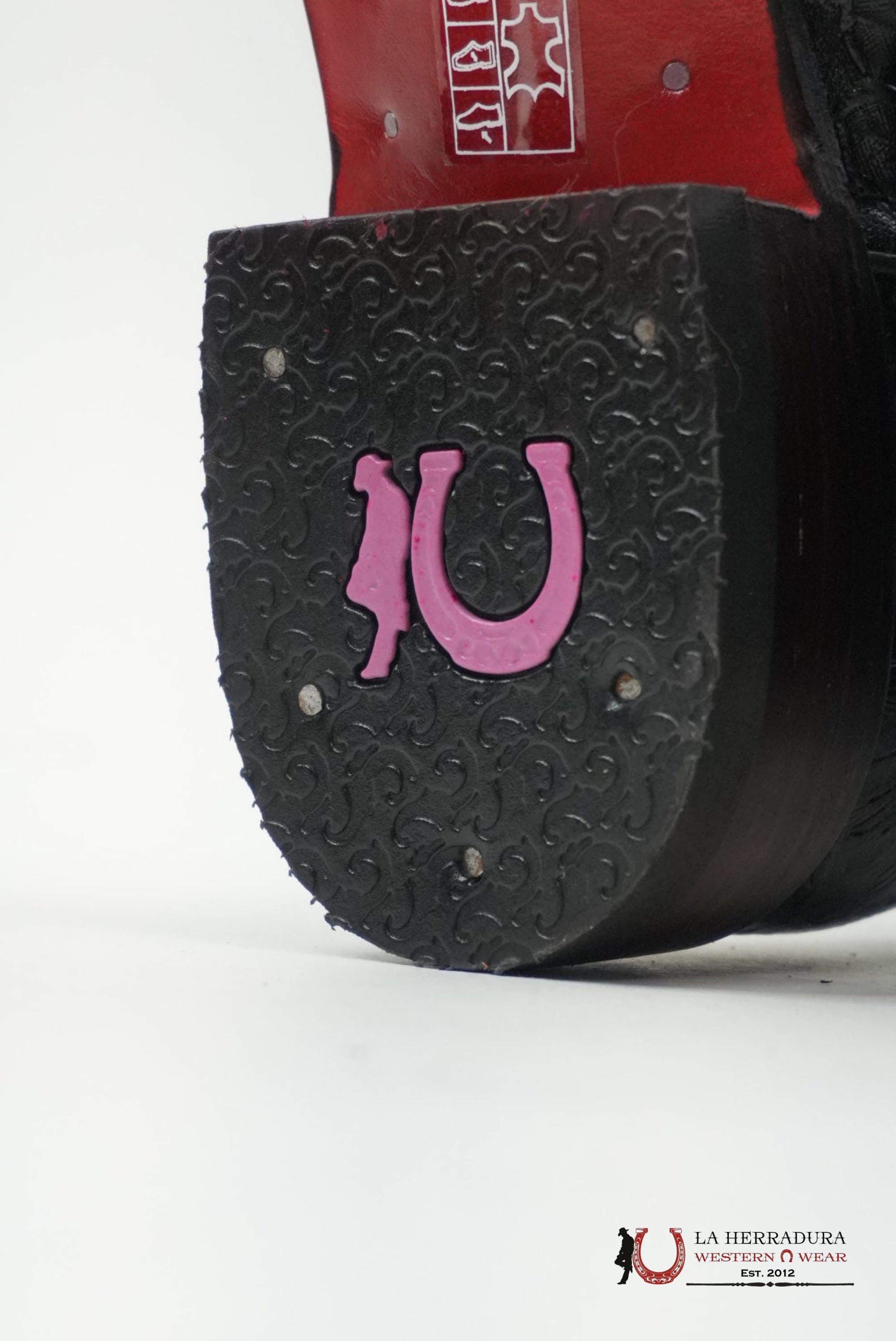 LA HERRADURA WOMEN ALMA CINCELADO NEGRO RED BOTTOM BOTAS MUJERES