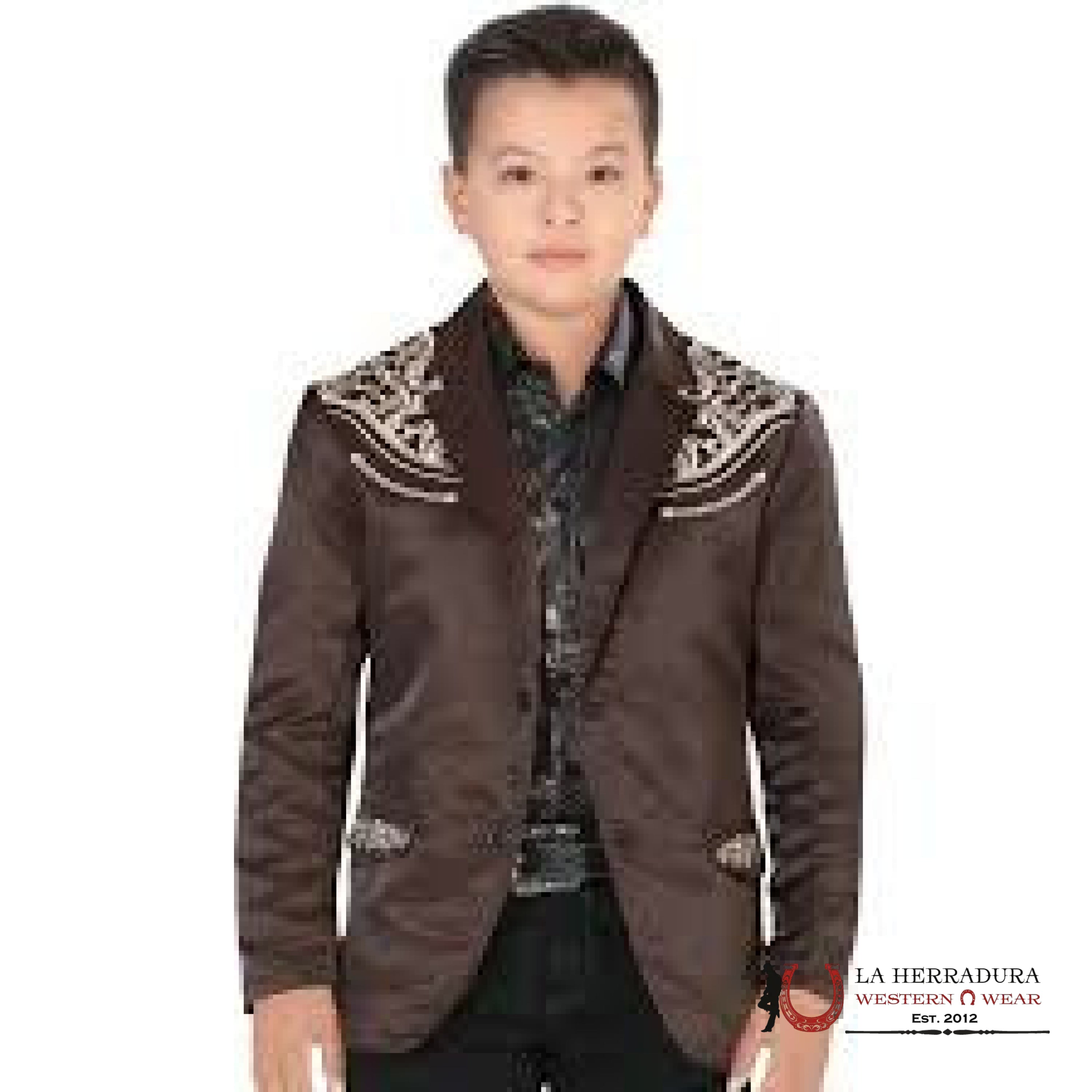 LAMASINI BOYS BROWN/KHAKI EMBROIDERED- LAM504 NIÑOS