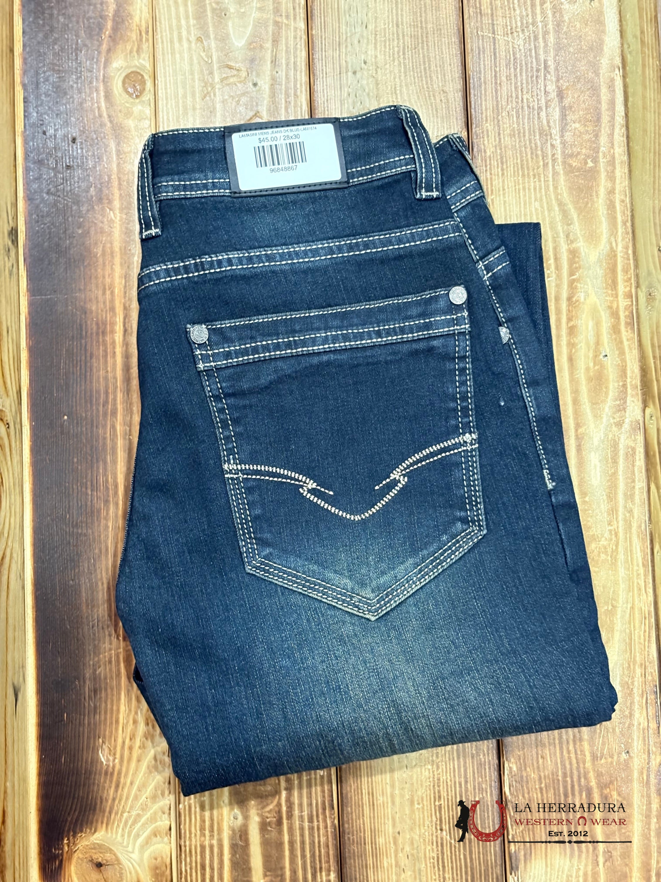 LAMASINI MENS JEANS DK BLUE-LAM1574 ROPA HOMBRES