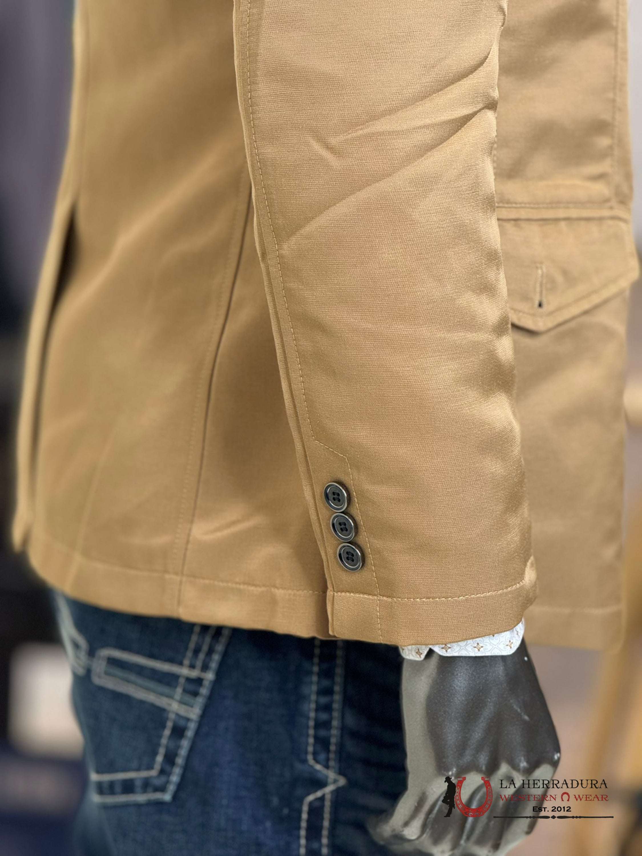 Lamasini Saco Light Brown Liso Smooth Blazer Ropa Hombres