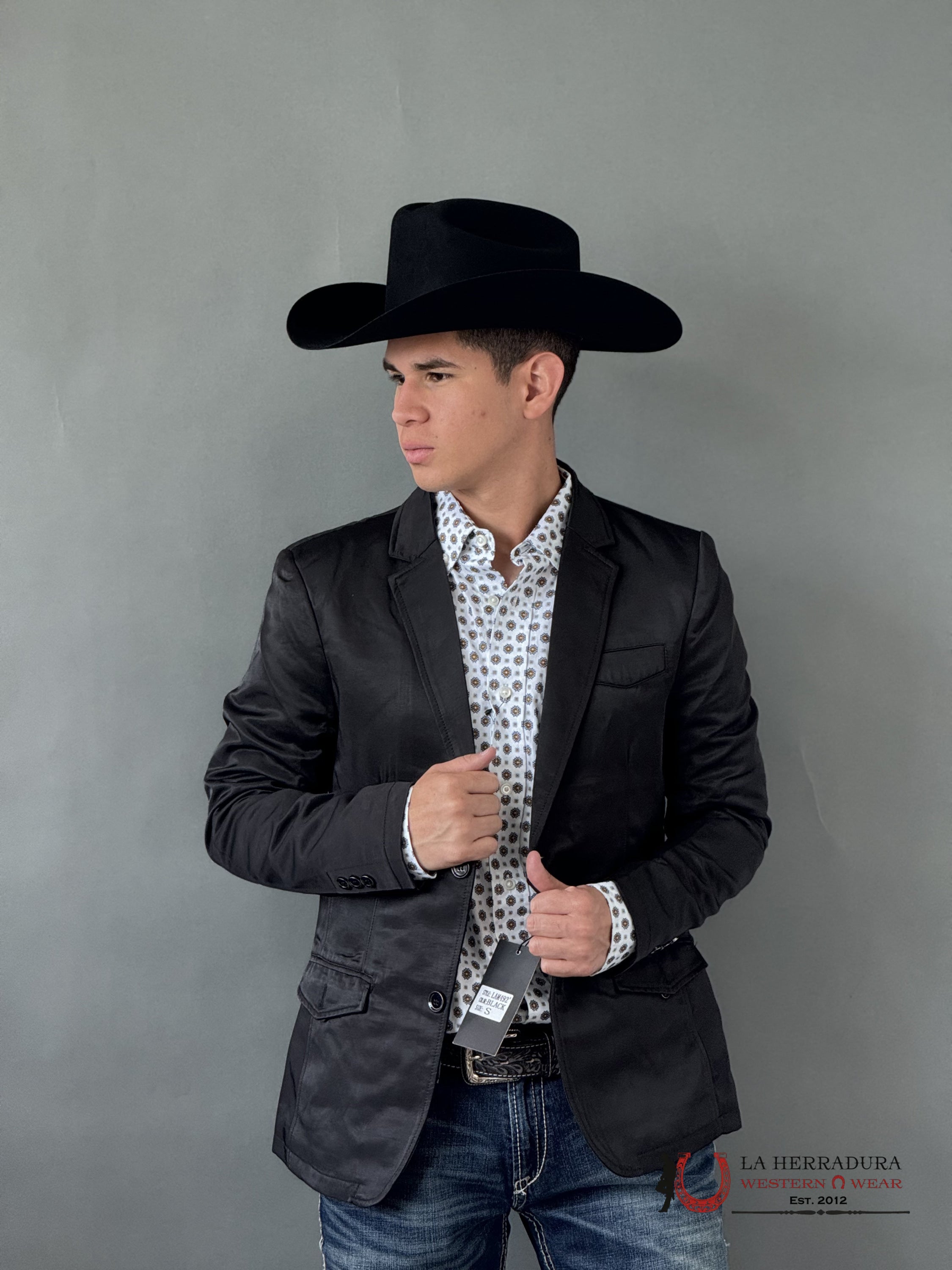 Lamasini Smooth Liso Black Blazer Nuevo Ropa Hombres