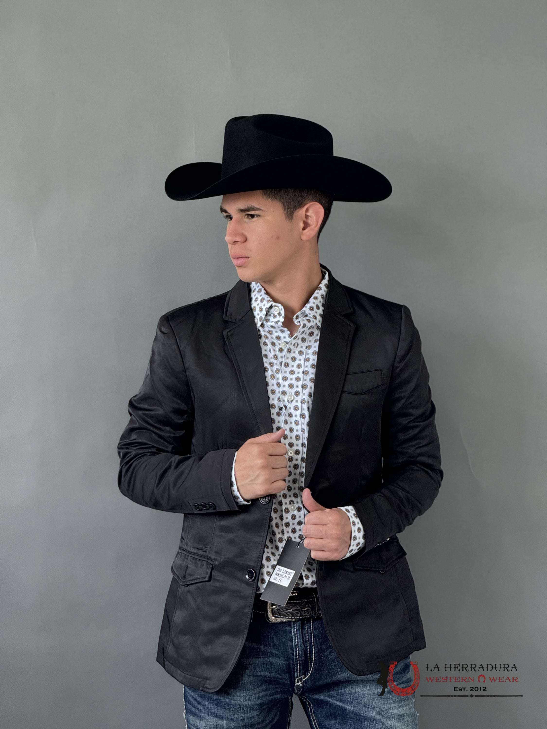 Lamasini Smooth Liso Black Blazer Nuevo Ropa Hombres