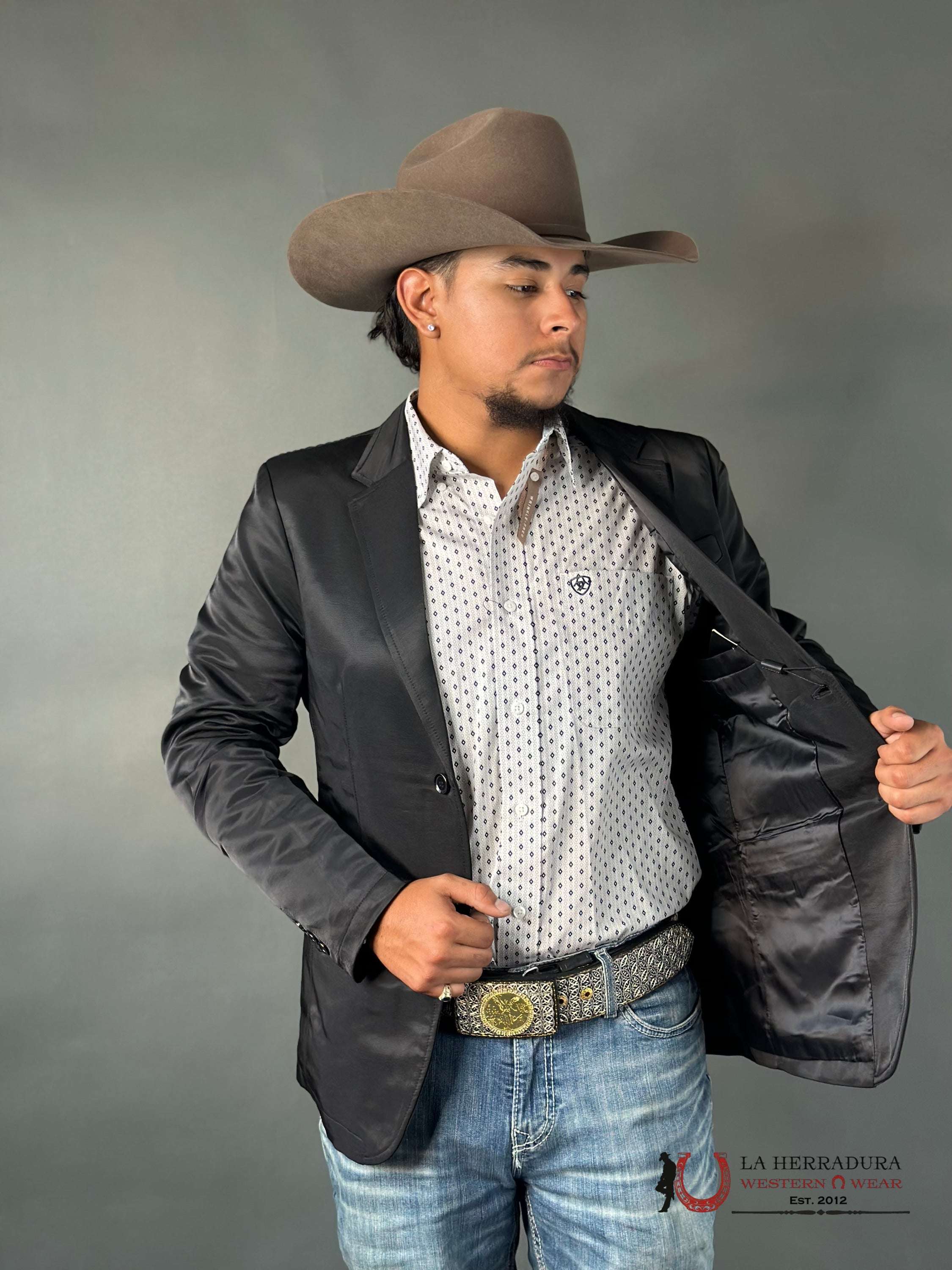 Lamasini Smooth Liso Black Blazer Nuevo Ropa Hombres