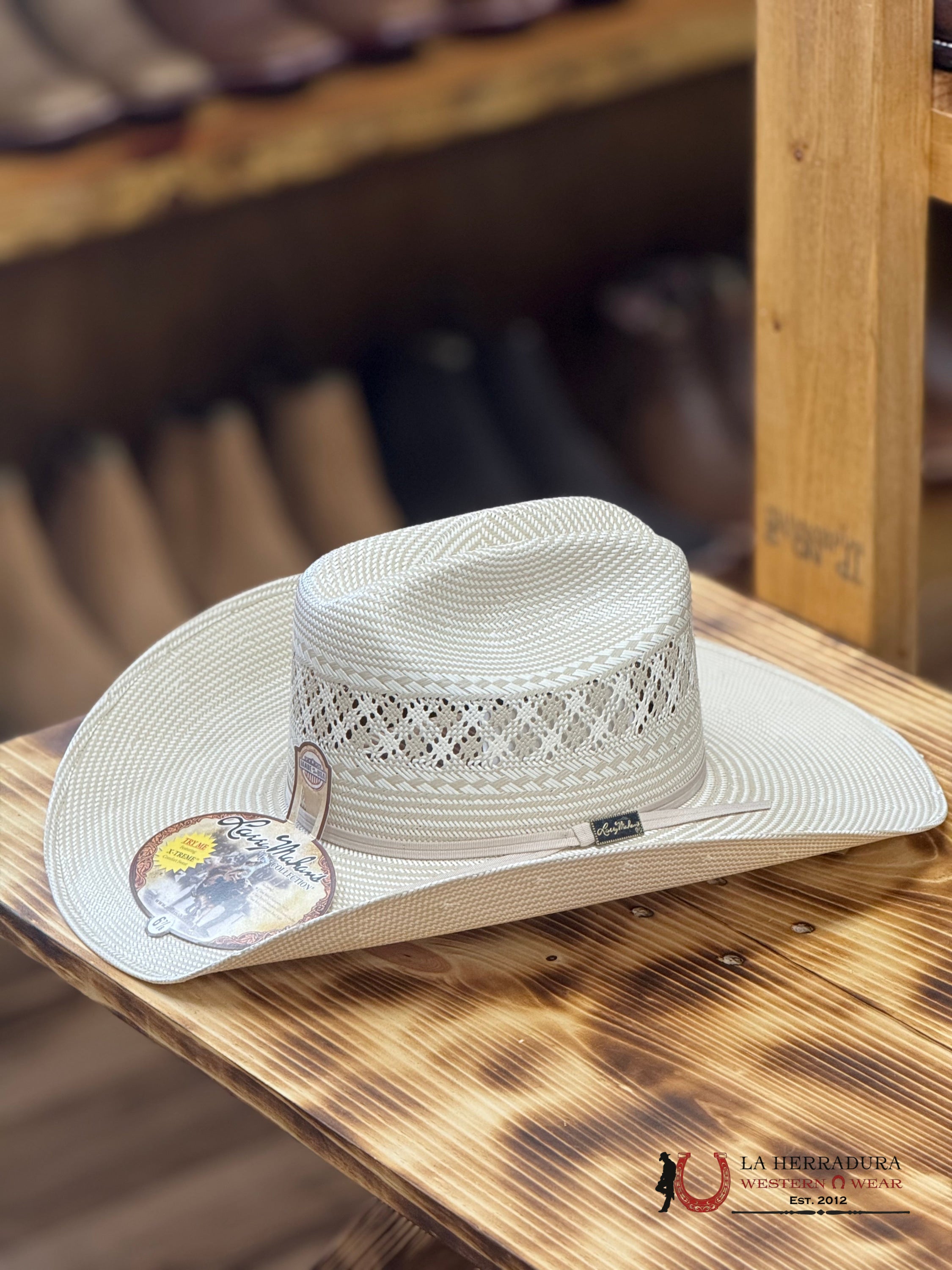 Larry Mahan 10x 42COWX Straw Hat Cowboy IVORY TEJANA