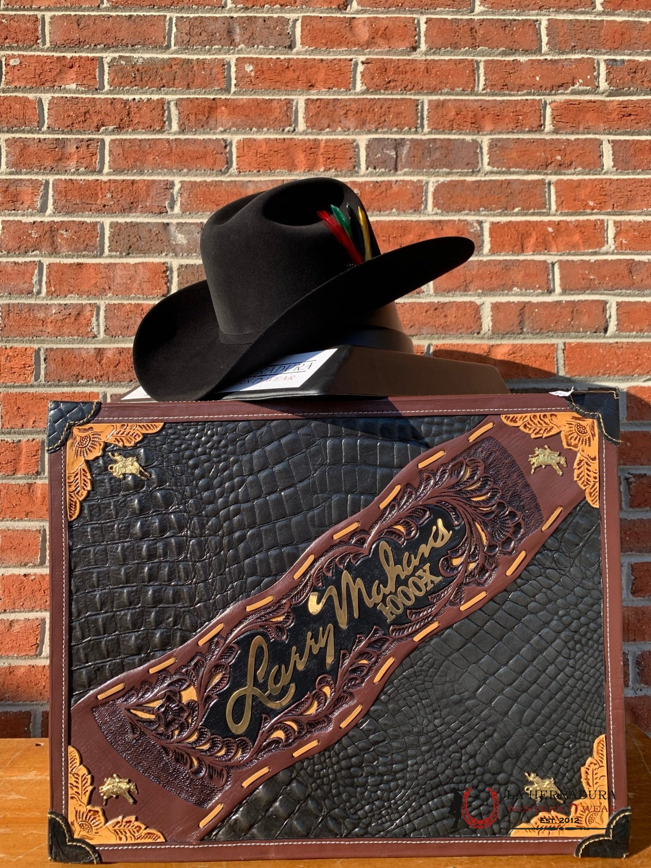 Larry Mahan´s 1000X Imperial Negro Cowboy Hat 6 7/8 / 4 Inc Tejana