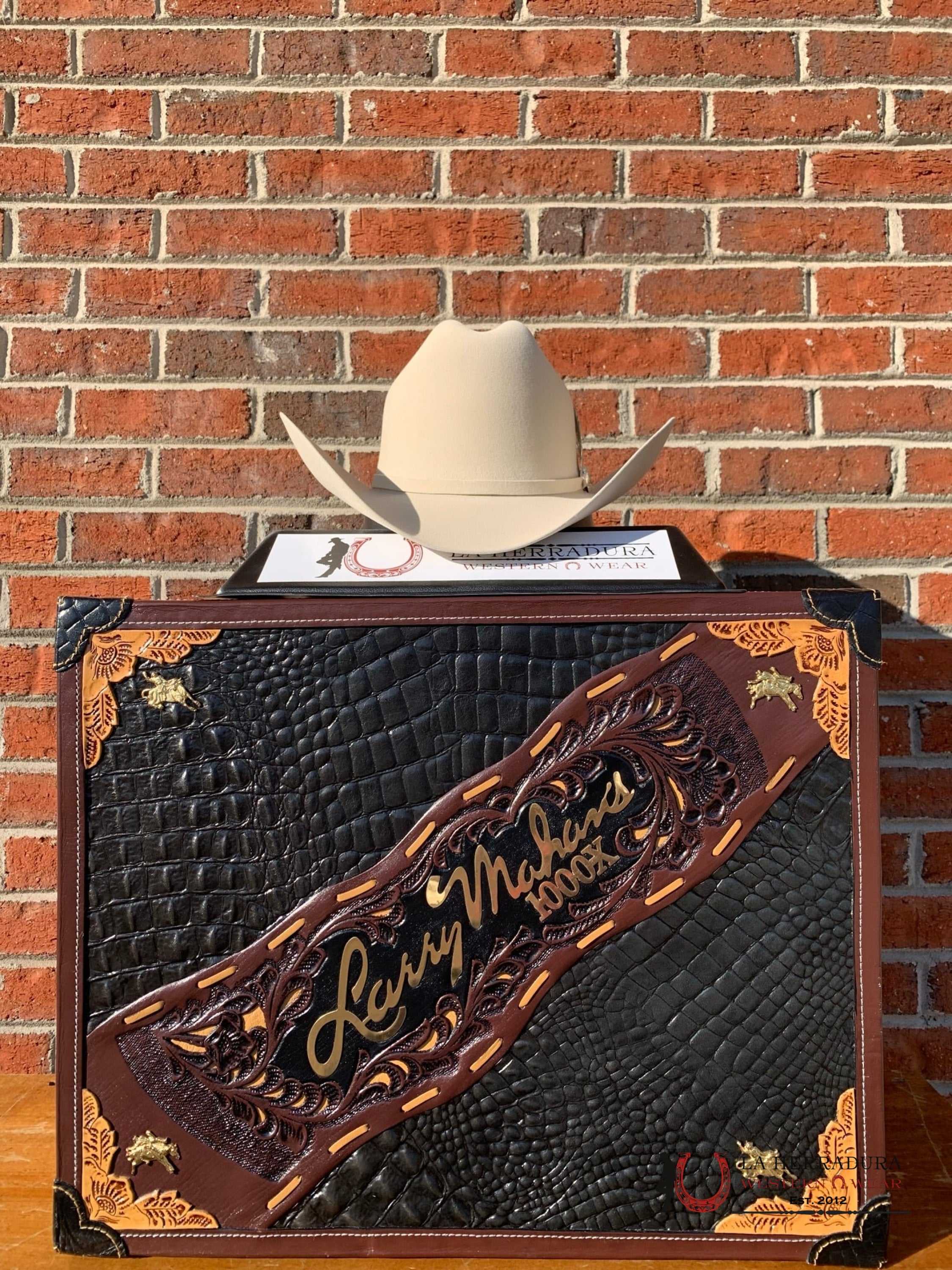 Larry Mahan´s 1000X Imperial Silver Belly Cowboy Hat 6 7/8 / 4 Inc Tejana